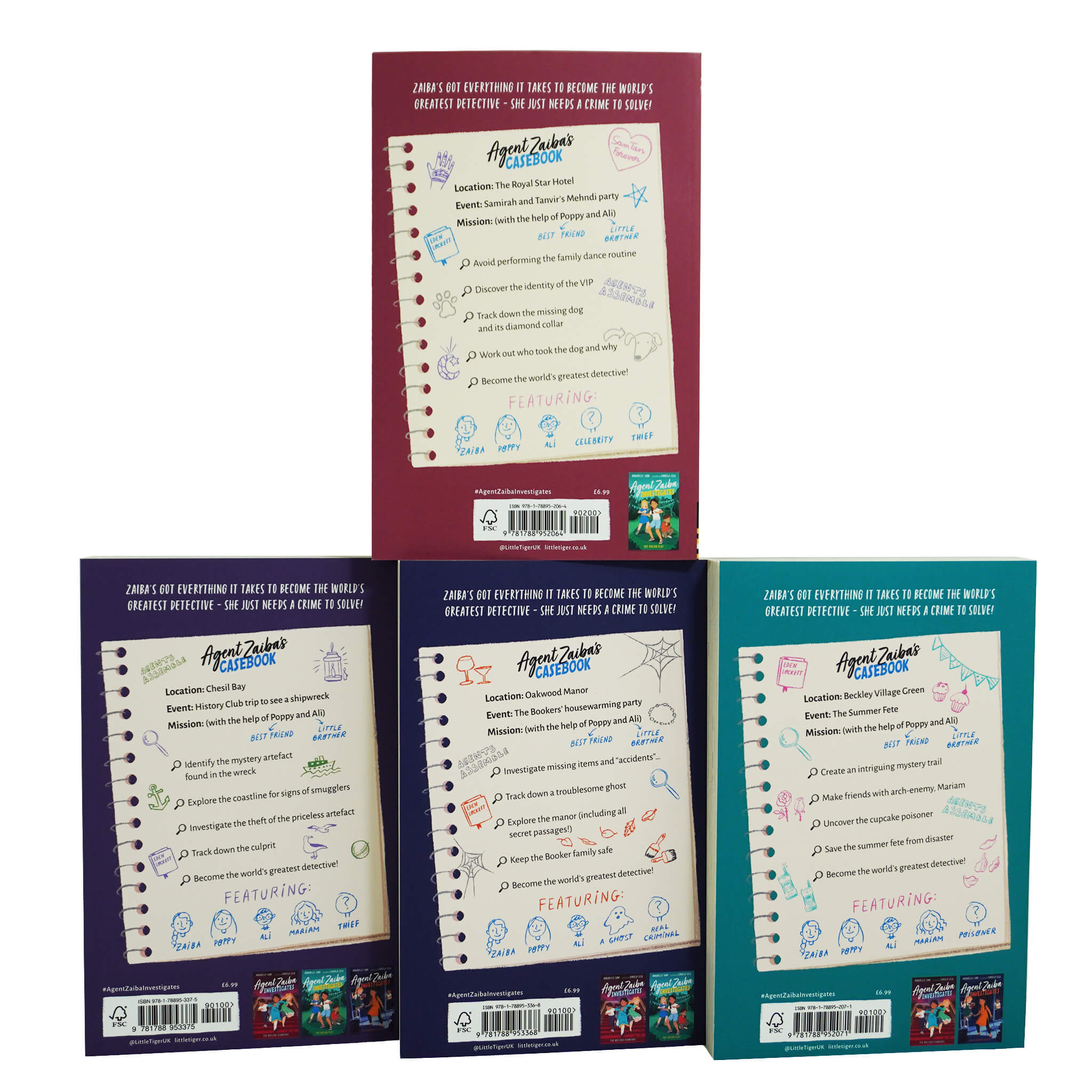 Agent Zaiba Investigates Series 4-Book Collection Set by Annabelle Sami - Mystery Books for Kids Ages 8-12 - Paperback Edition - Perfect for Young Readers & Classroom Libraries