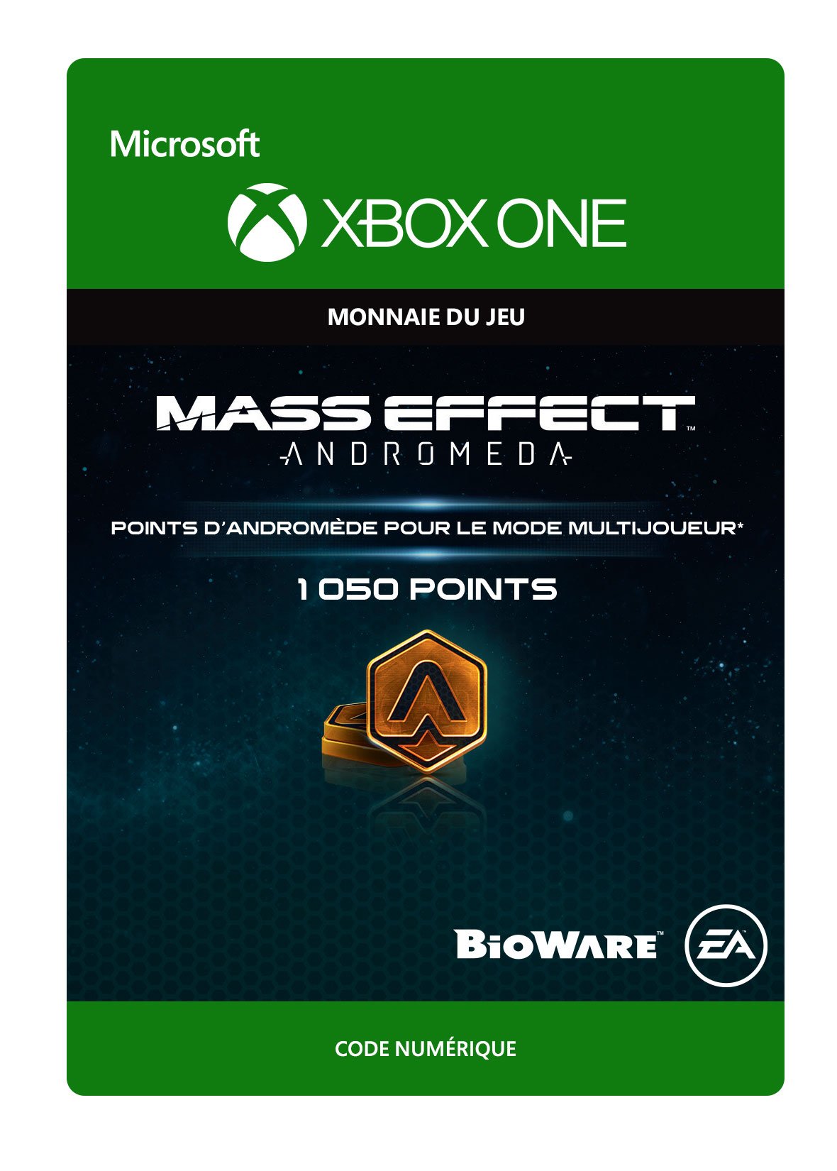 Mass Effect: Andromeda - 1050 Xbox One Points Digital Download Code | Expand Your Galactic Adventure in the Andromeda Galaxy