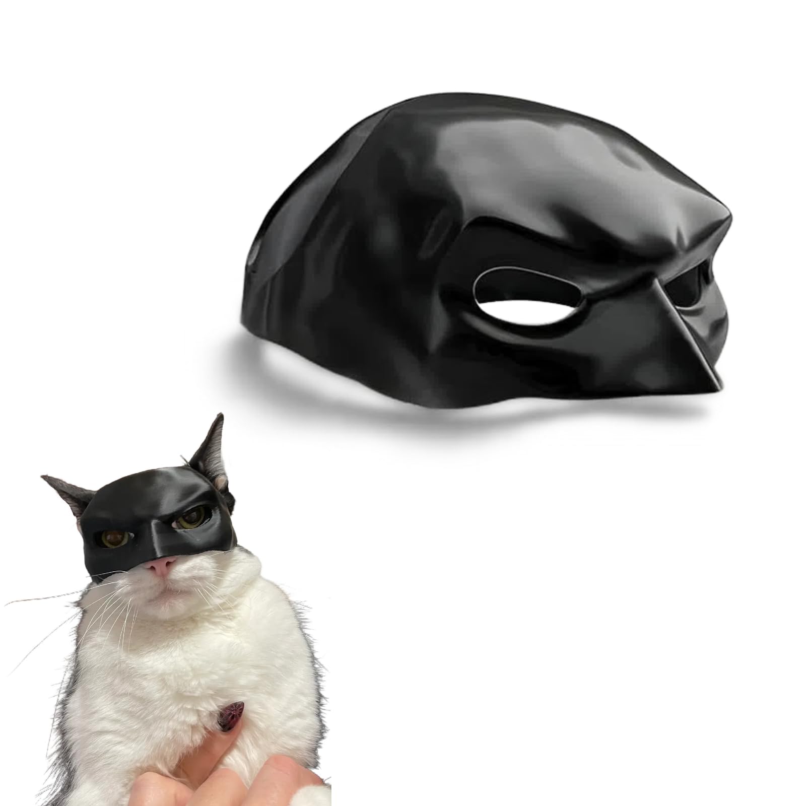 Custom Cat Bat Cosplay Hat - Personalized Halloween Pet Costume Mask for Cats (Medium Size) - Perfect for Halloween Parties, Pet Events & Fun Photo Shoots