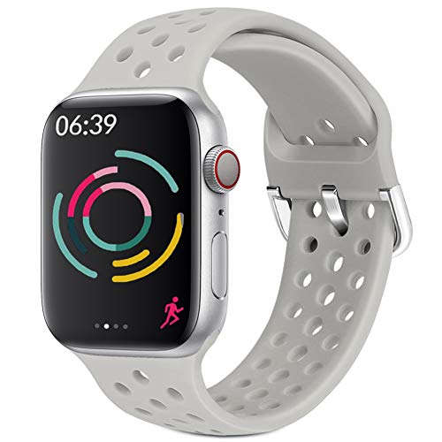 Hisri Compatible Apple Watch Bands 38mm 40mm 41mm 42mm 44mm 45mm 49mm - Sport Breathable Waterproof Soft Silicone Replacement Strap for iWatch Ultra SE Series 8 7 6 5 4 3 2 1 - Perfect for Gym, Running, Swimming & Everyday Wear