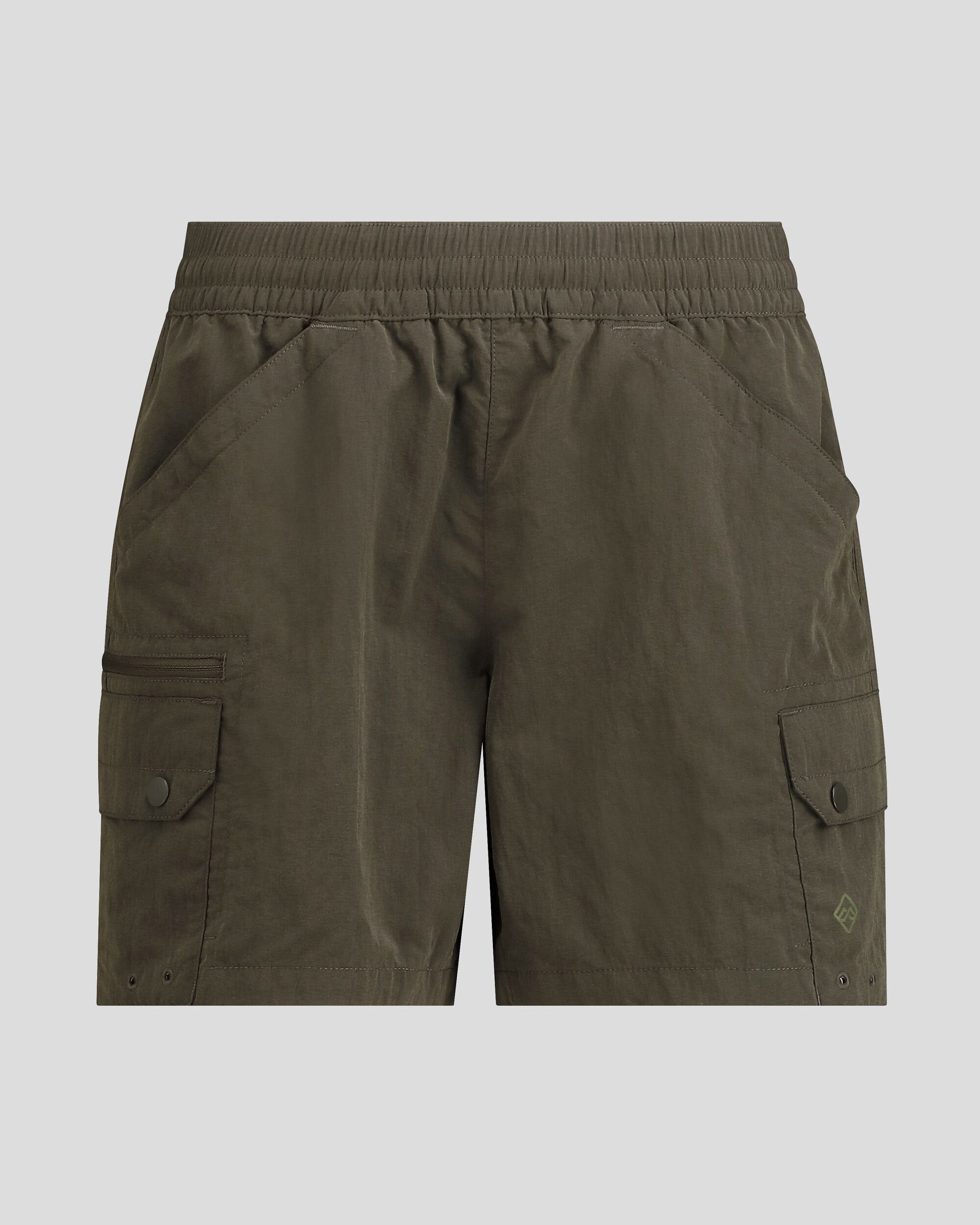 Women's EVRY Day Cargo Shorts - Dark Moss Green Casual Shorts with Pockets | Perfect for Hiking, Travel & Summer Outdoor Activities