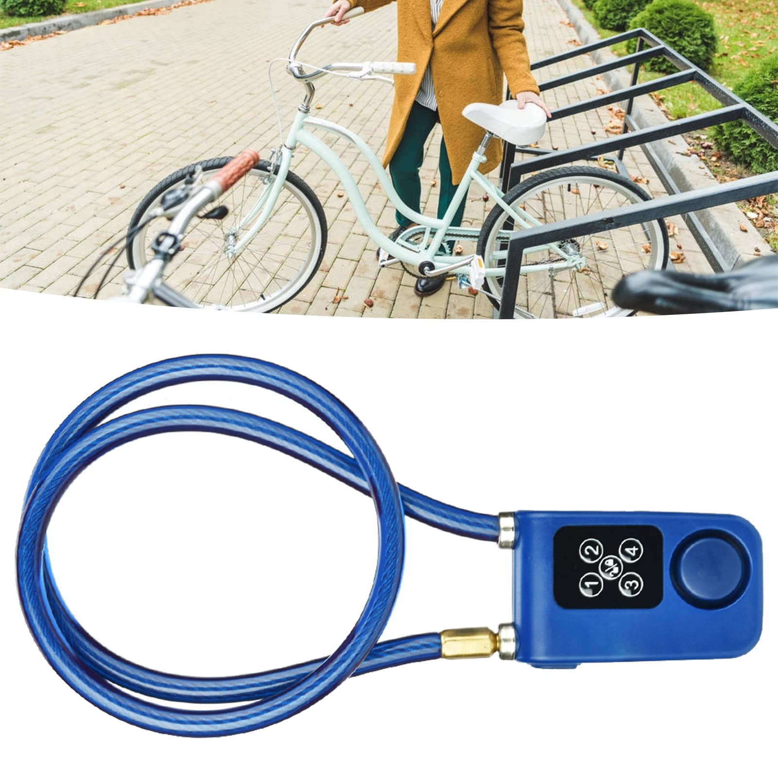 Bike Anti Theft Lock with Keyless Digital Password & Alarm - Heavy Duty Security Lock for Bicycle, Motorcycle & Gates | Perfect for Urban Commuting & Outdoor Parking