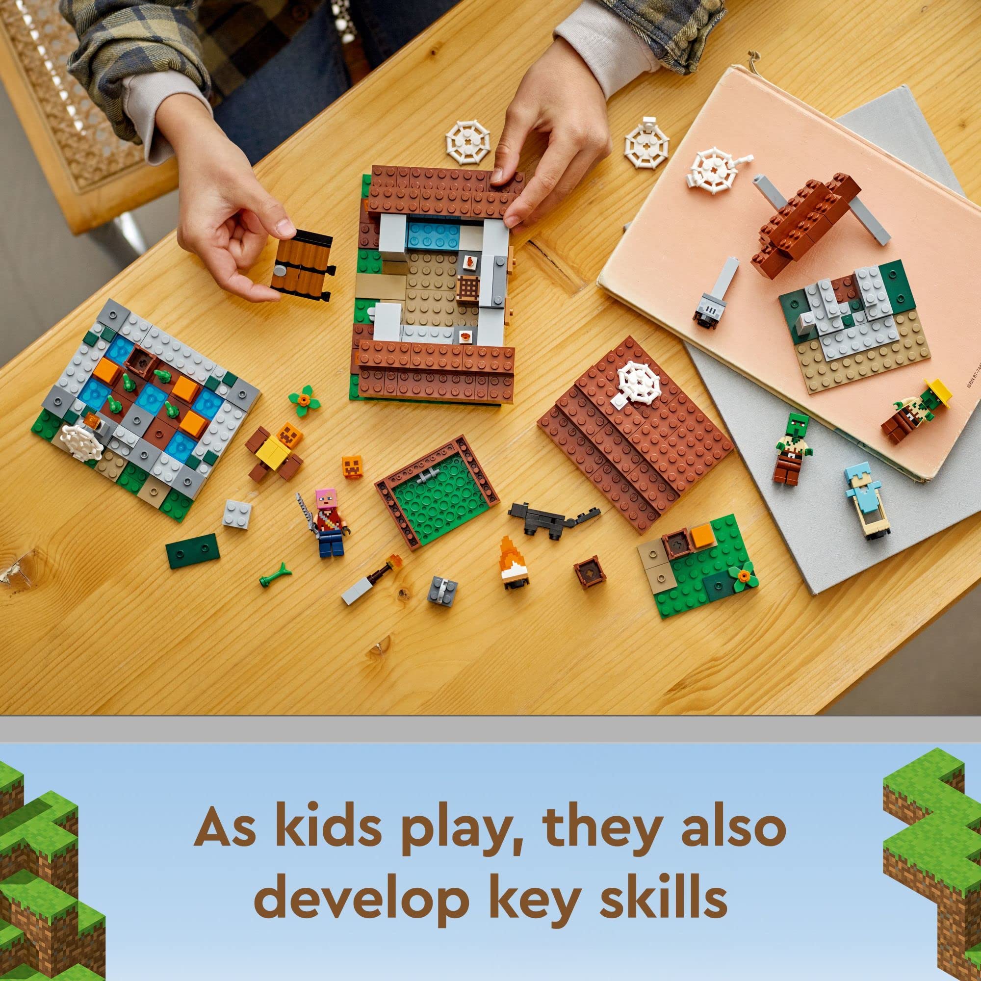 LEGO Minecraft The Abandoned Village Building Kit 21190 - Creative Construction Toy Set with Zombie & Hunter Figures for Kids Ages 8+ | Perfect Gift for Boys & Girls | Fun for Minecraft Game Fans & Collectors | Great for Playtime, Birthday Gifts & Creative Building Scenes