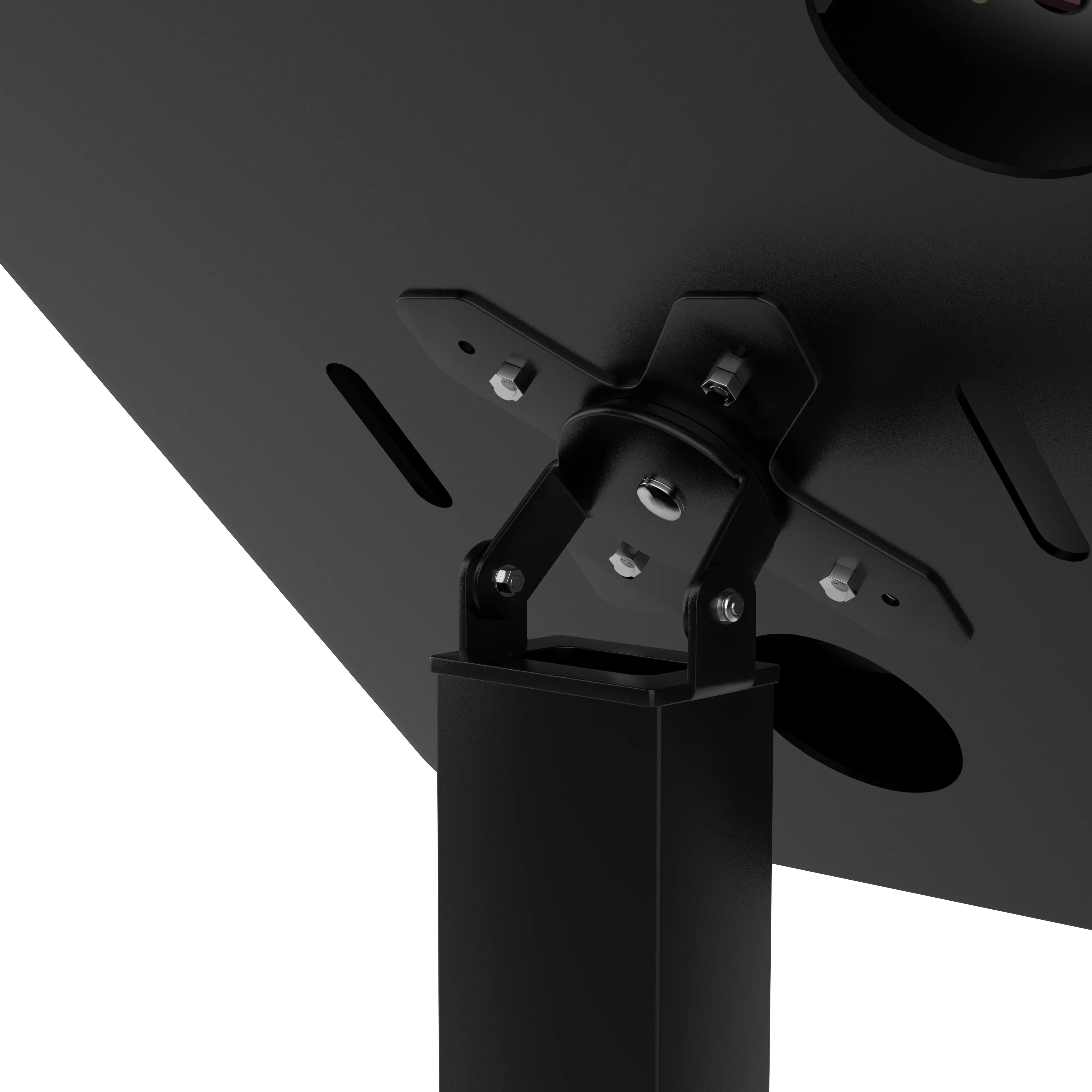 Premium Thin Profile Floor Stand with Security Enclosure - Heavy Duty Display Mount for Retail Stores, Museums & Exhibitions