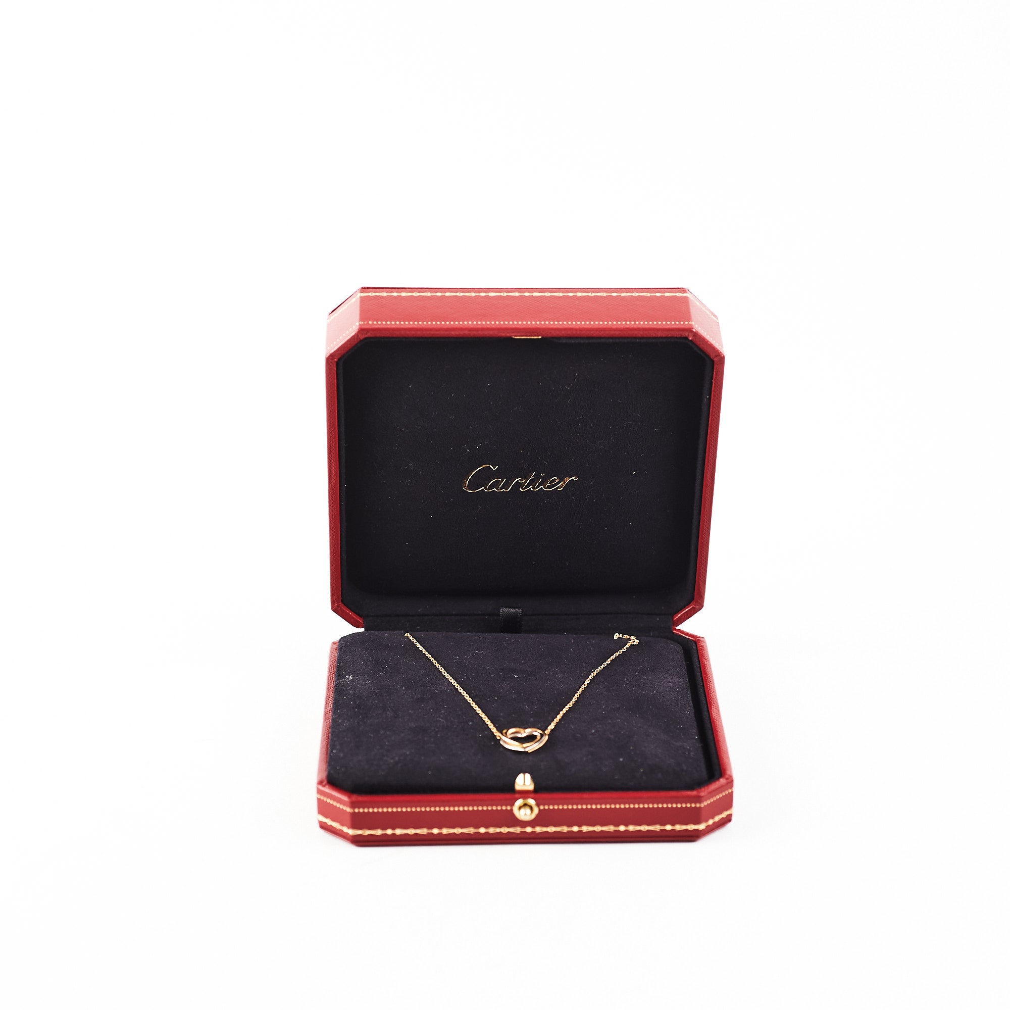 Vintage Cartier Open Heart Trinity Necklace 18K Gold - Elegant Jewelry Gift for Women, Perfect for Anniversaries & Special Occasions