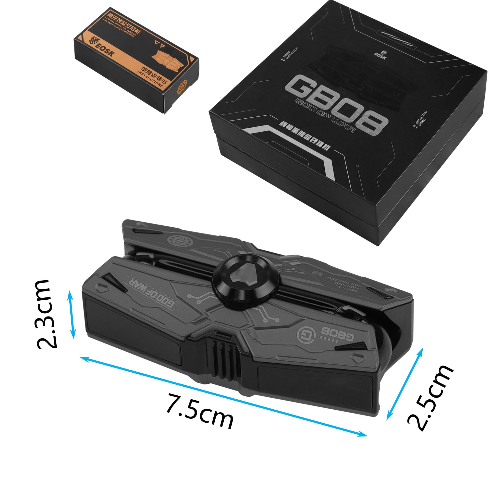 CERRXIAN Wireless Earbuds with Charging Case - Red LED Bluetooth Earbuds, Hi-Fi Stereo Sound for iPhone & Android, IPX5 Waterproof for Running, Gym Workouts & Gaming (Black) - Perfect for Commuting, Workouts & Outdoor Activities