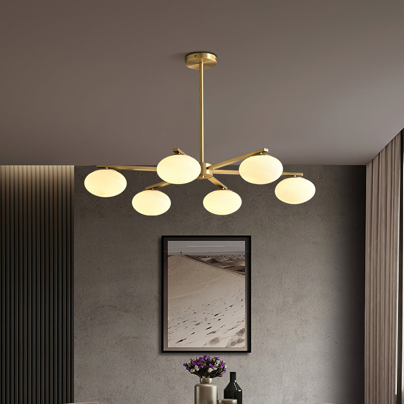 Briette Crystal Chandelier - Elegant Modern Ceiling Light Fixture for Dining Room, Living Room & Bedroom | Perfect for Home Decor, Wedding & Event Lighting