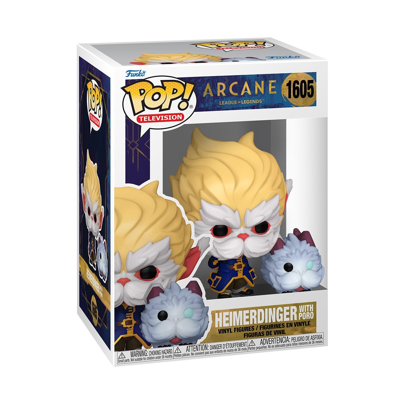 Funko Pop! Vinyl Figure: Arcane League of Legends Heimerdinger with Poro - Official Collectible Toy for Kids & Adults - Perfect Gift for TV Fans & Gamers - Great for Display, Gaming Room Decor, and Collector's Shelves