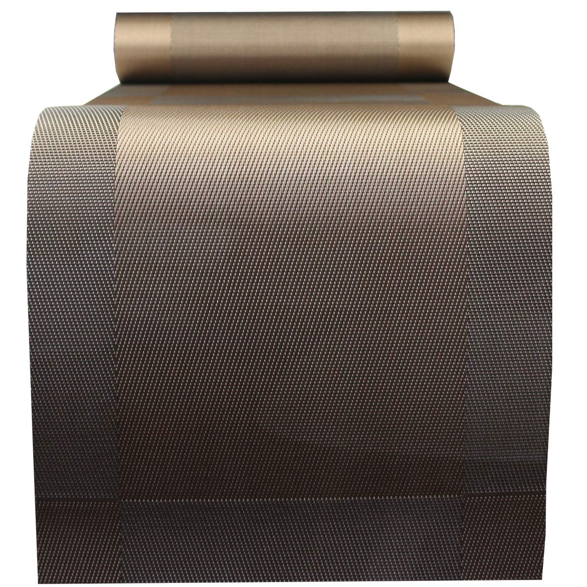 PIGCHCY Elegant Round Placemats Set with Matching Table Runner - 6pc Round Placemats + 1pc Table Runner in Chocolate Brown - Durable & Easy-Clean Dining Table Decor for Formal Dinners, Holiday Gatherings & Home Entertaining