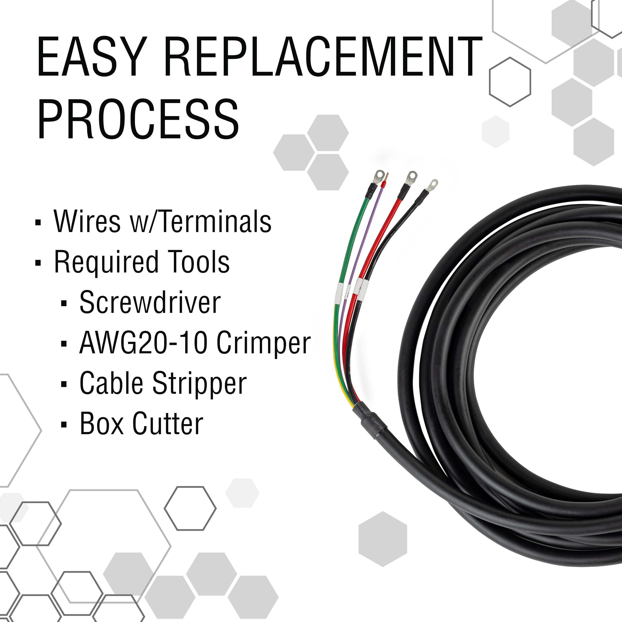 32 Amp 240V Level 2 EV Charger Replacement Cord - SAE J1772 Compatible with All Electric Vehicles, 20ft Charging Cable for Home & Public Charging Stations