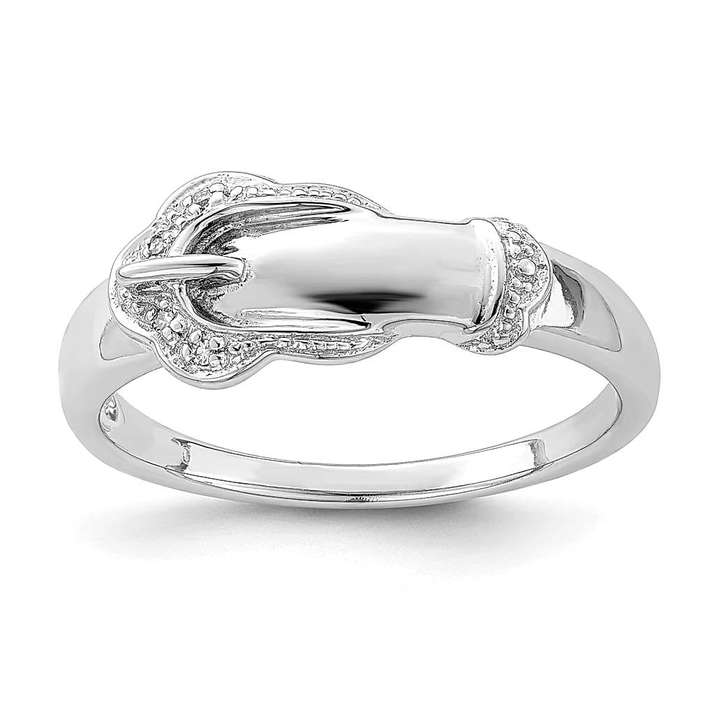 925 Sterling Silver Diamond Buckle Band Ring for Women - Elegant Adjustable Stackable Ring - Perfect Gift for Her, Anniversary, Birthday & Valentine's Day - Ideal for Everyday Wear, Date Nights & Special Occasions