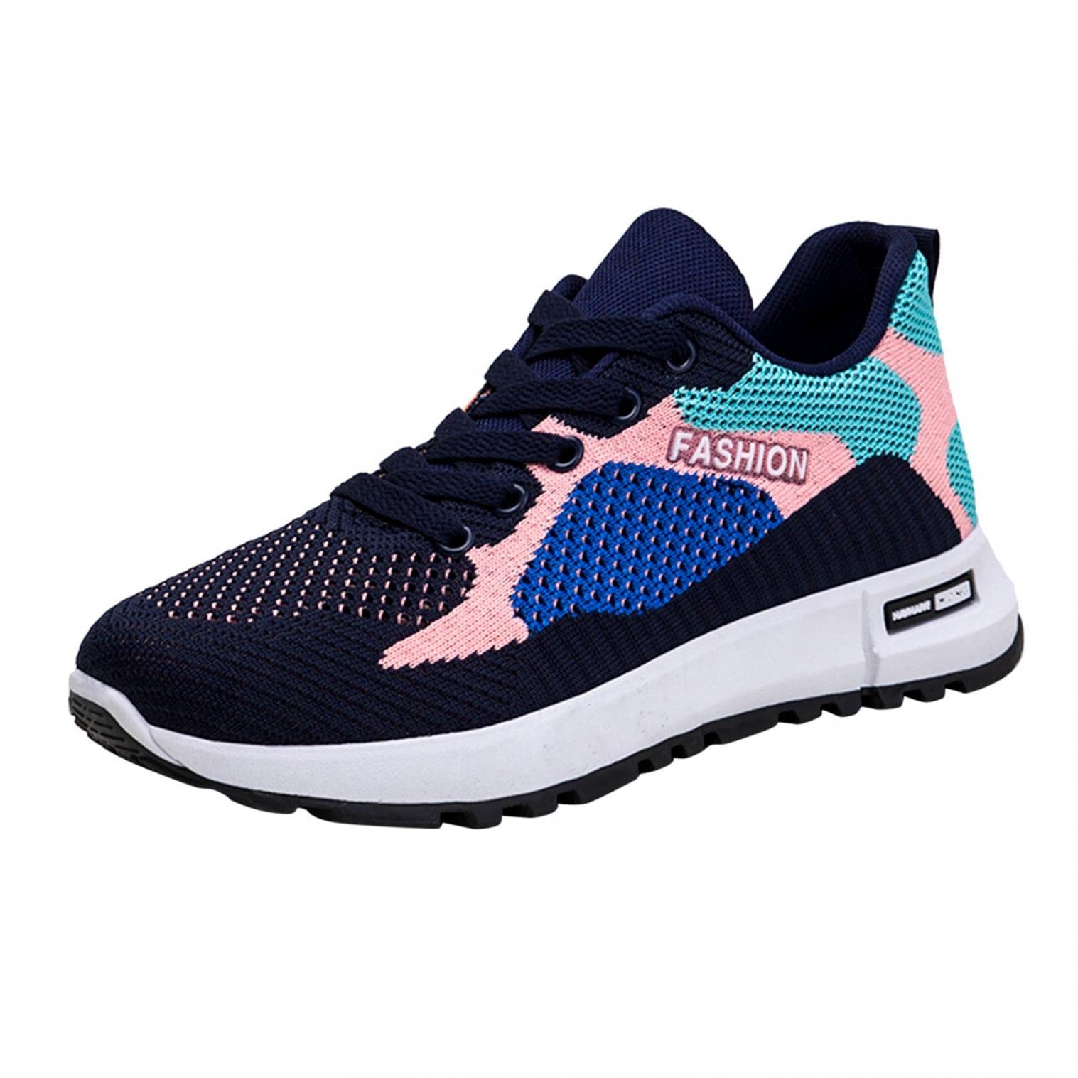 Hbeylia Women's Tie-Dye Running Shoes - Lightweight Air Cushion Sneakers with Anti-Skid Sole for Walking, Tennis & Casual Wear | Fashion Platform Wedge Design & Breathable Mesh Upper | Perfect for Workouts, Gym, Travel & Everyday Use