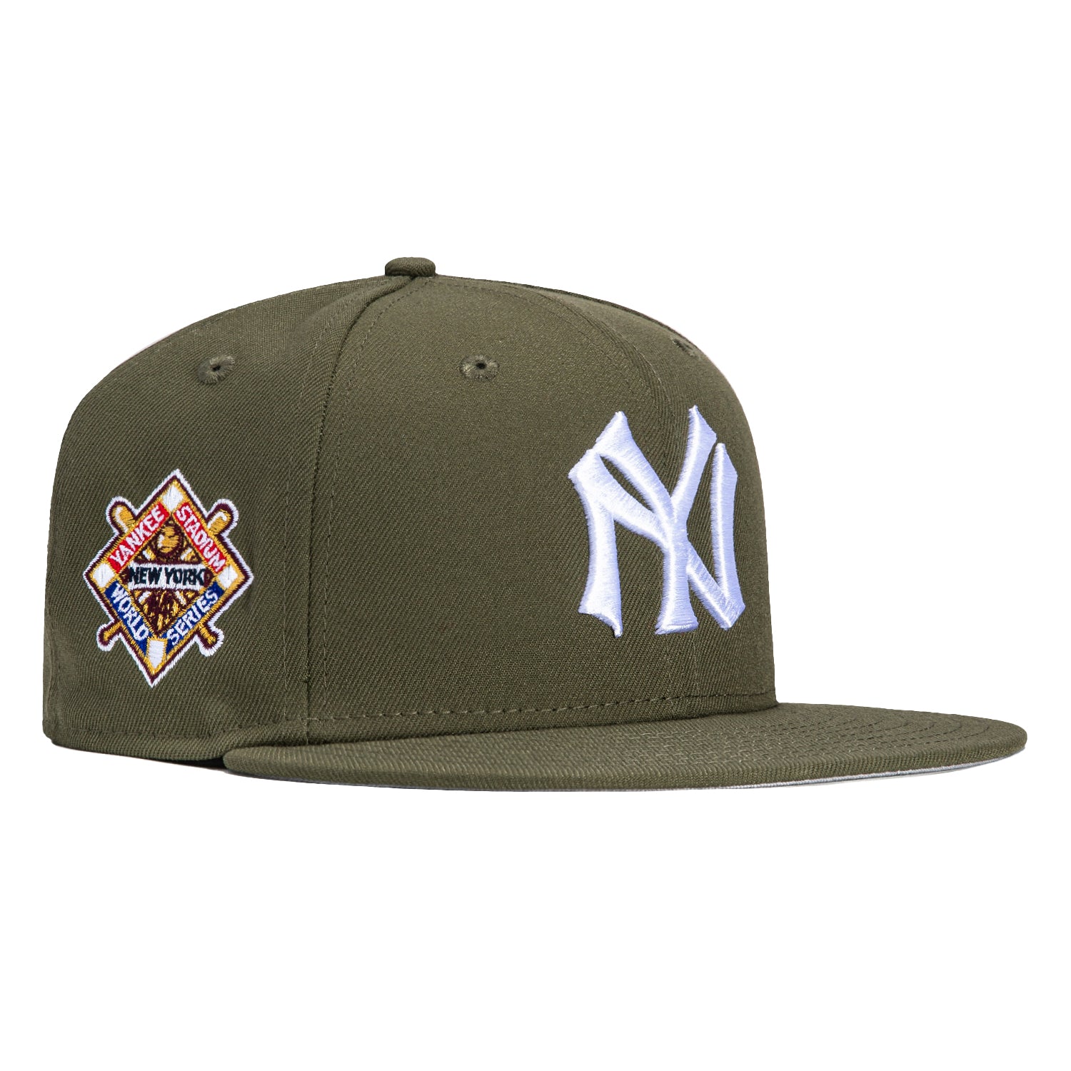 New Era 59Fifty New York Yankees 1941 World Series Patch Snapback Hat - Olive Green Baseball Cap for Men & Women - Perfect for Games, Fan Gear & Streetwear Fashion