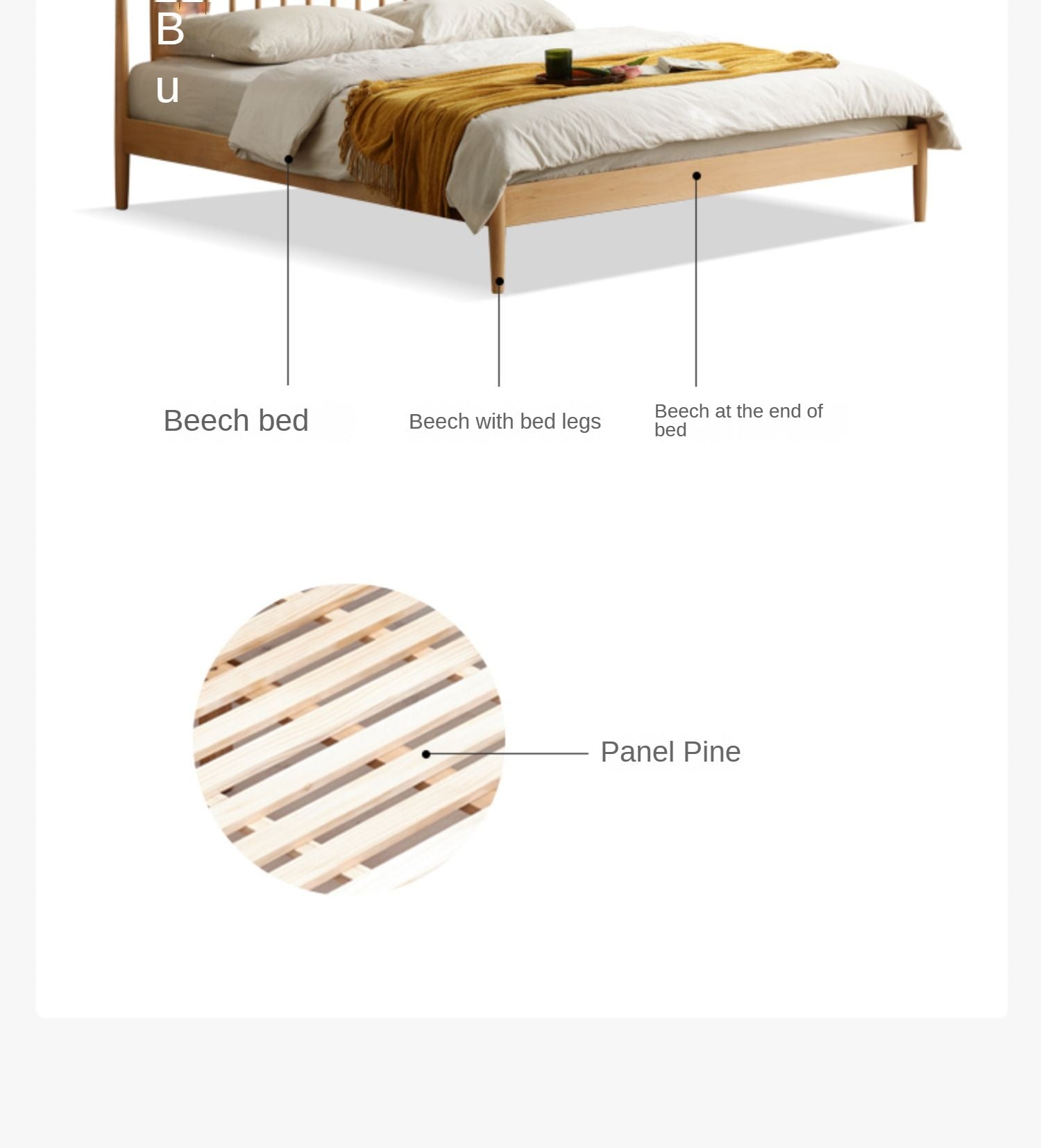 Solid Oak & Beech Wood Windsor Bed - Handcrafted Classic Wooden Bed Frame for Bedroom - Perfect for Master Bedroom, Guest Room & Cozy Farmhouse Style