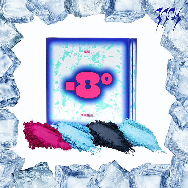 EXILEJOY Temperature Change Eyeshadow Palette #8℃ (Blue & Pink) - Long Lasting Waterproof Makeup for Party, Night Out & Special Occasions