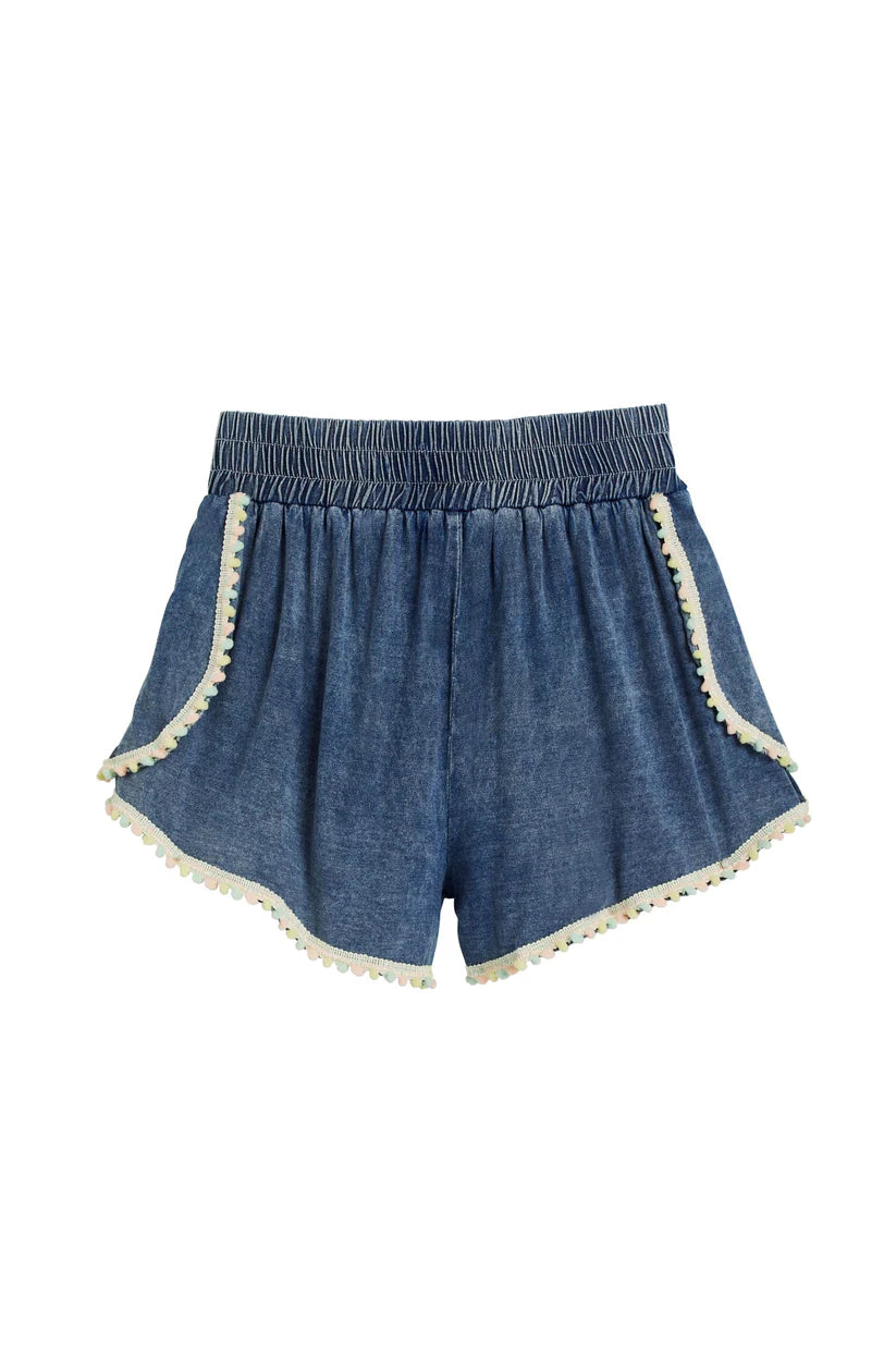 Girls' Tractor Dolphin Print Shorts - Cute Summer Casual Shorts for Girls - Perfect for Playdates, Beach Outings & Everyday Wear