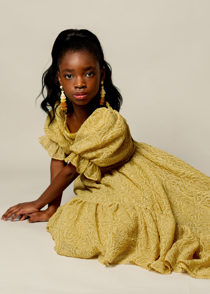 Shwaney Women's Floral Print Impact Dress in Citron Yellow - Perfect for Summer Parties, Weddings & Casual Outings