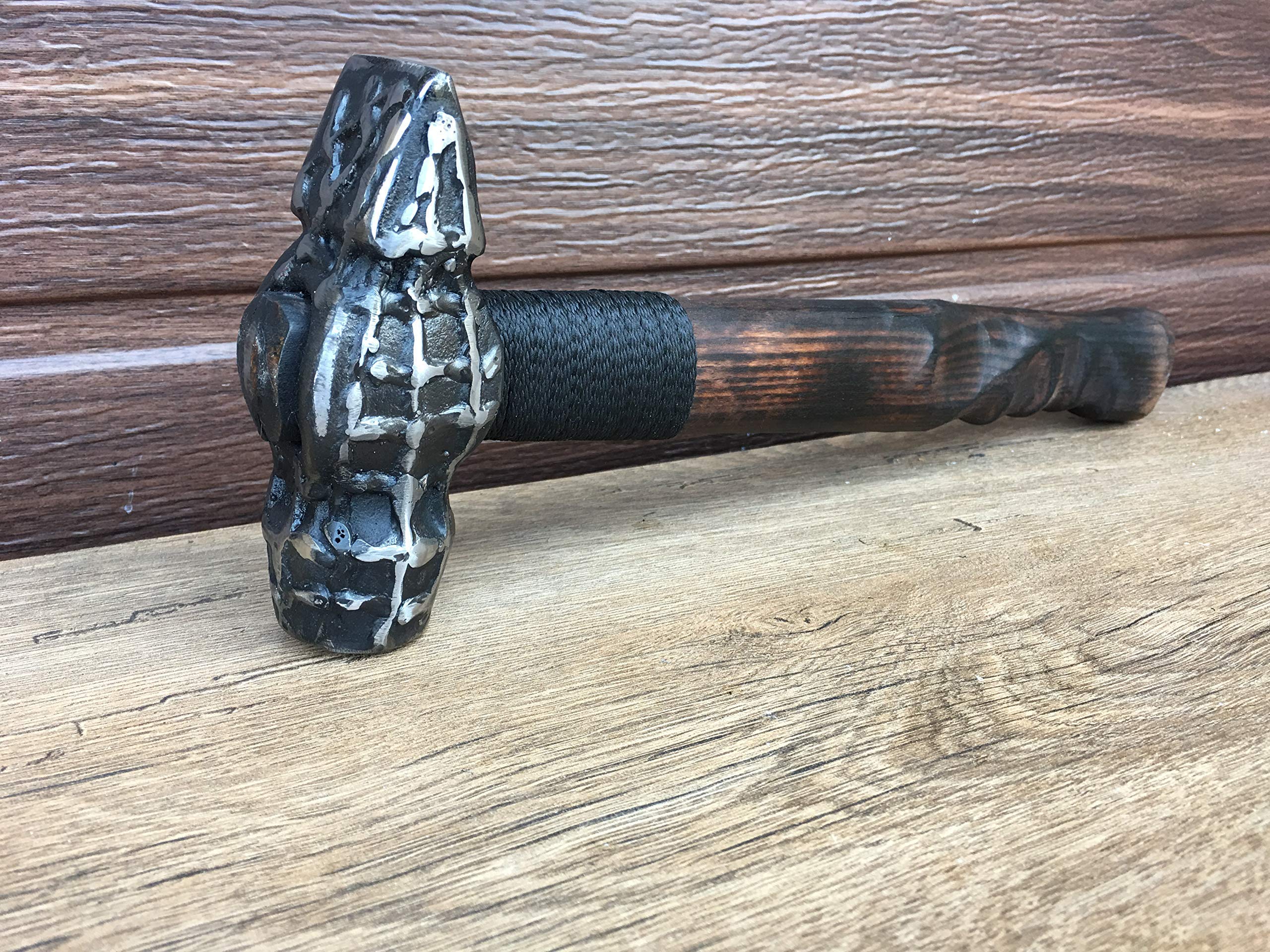 Hand Forged Steel Hammer - Viking Axe & Blacksmith Tool for Men | Durable Iron Gift for Him, Birthday Present for Handyman | Perfect for DIY Projects, Woodworking & Outdoor Adventures