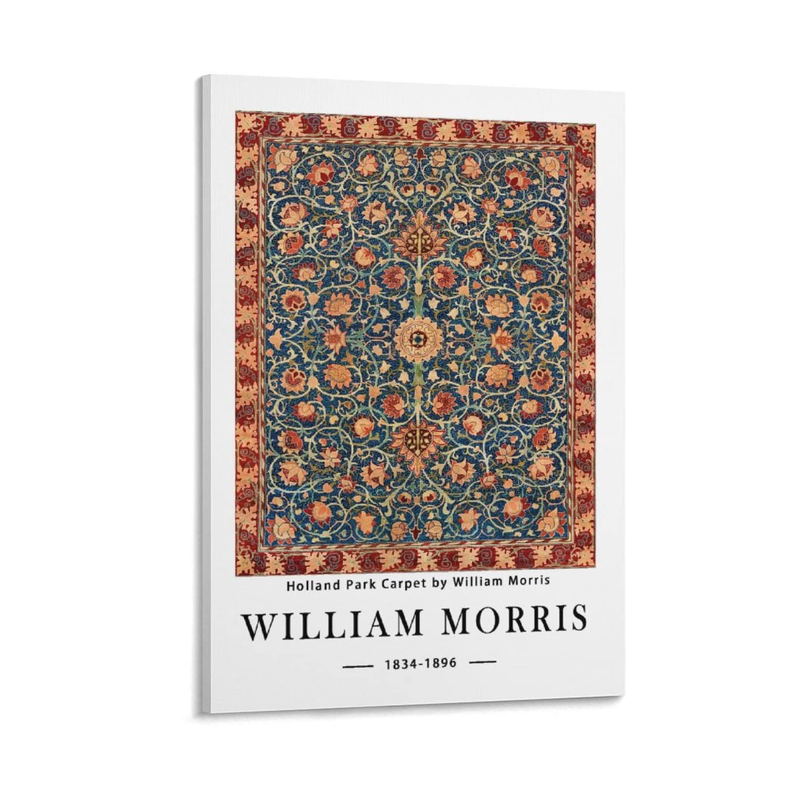 William Morris Holland Park Carpet Poster - Premium Canvas Wall Art for Living Room & Bedroom Decor - 24x36 Inches (60x90cm) - Vintage Floral Home Decoration, Perfect for Bohemian & Classic Interior Design Styles
