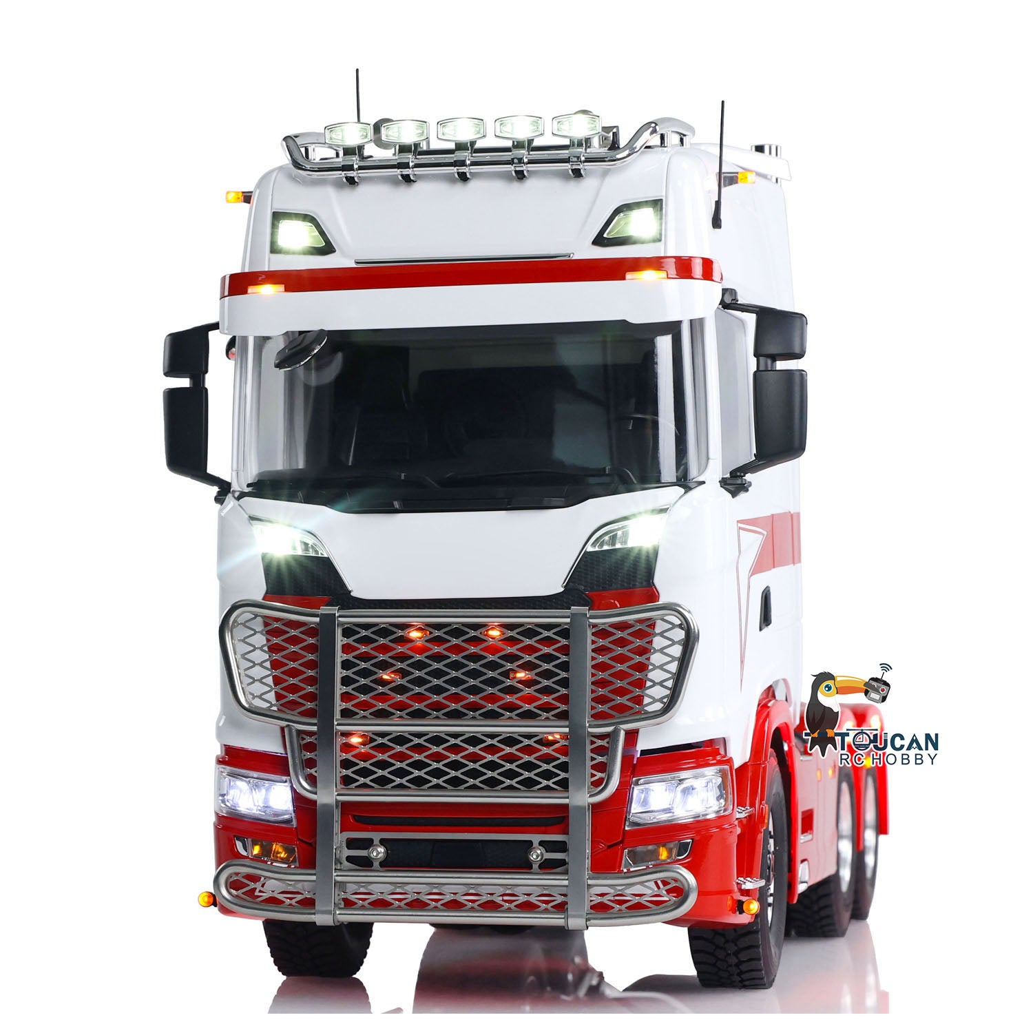 1/14 Scale ST8 RC Tractor Truck - 6x6 Metal Chassis, 2-Speed Transmission, Realistic Sound & Painted Body - Remote Control Simulation Vehicle for Hobbyists & Collectors - Perfect for Off-Road Racing, Farm Simulation & Display Models