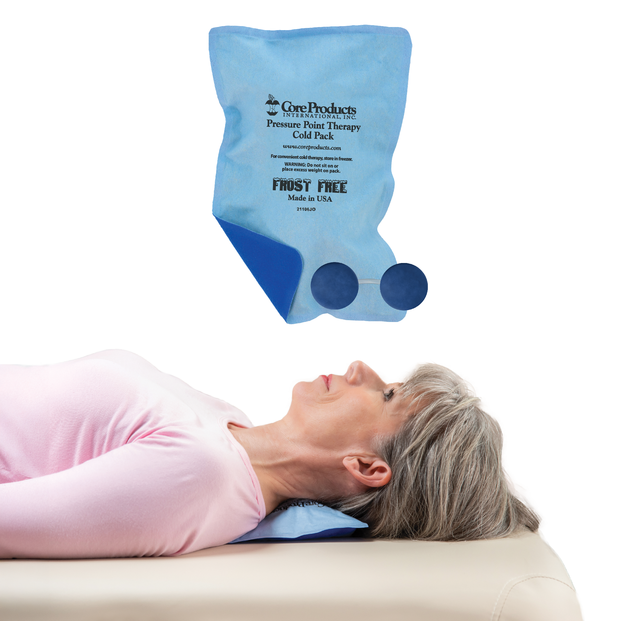 Dual Comfort Pressure Point Cold Therapy Pack for Pain Relief - Reusable Gel Ice Pack for Headache, Muscle Soreness, Sports Injuries & Post-Surgery Recovery