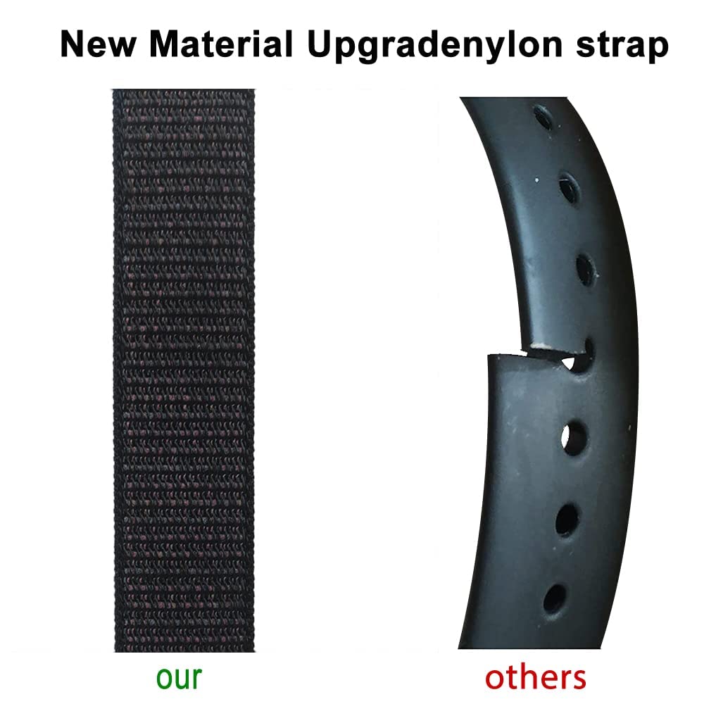 Niboow Nylon Soft Lightweight Velcro Watch Band for Huawei Watch Fit - Breathable Strap for Men, Women & Kids - Perfect for Sports, Work & Everyday Wear