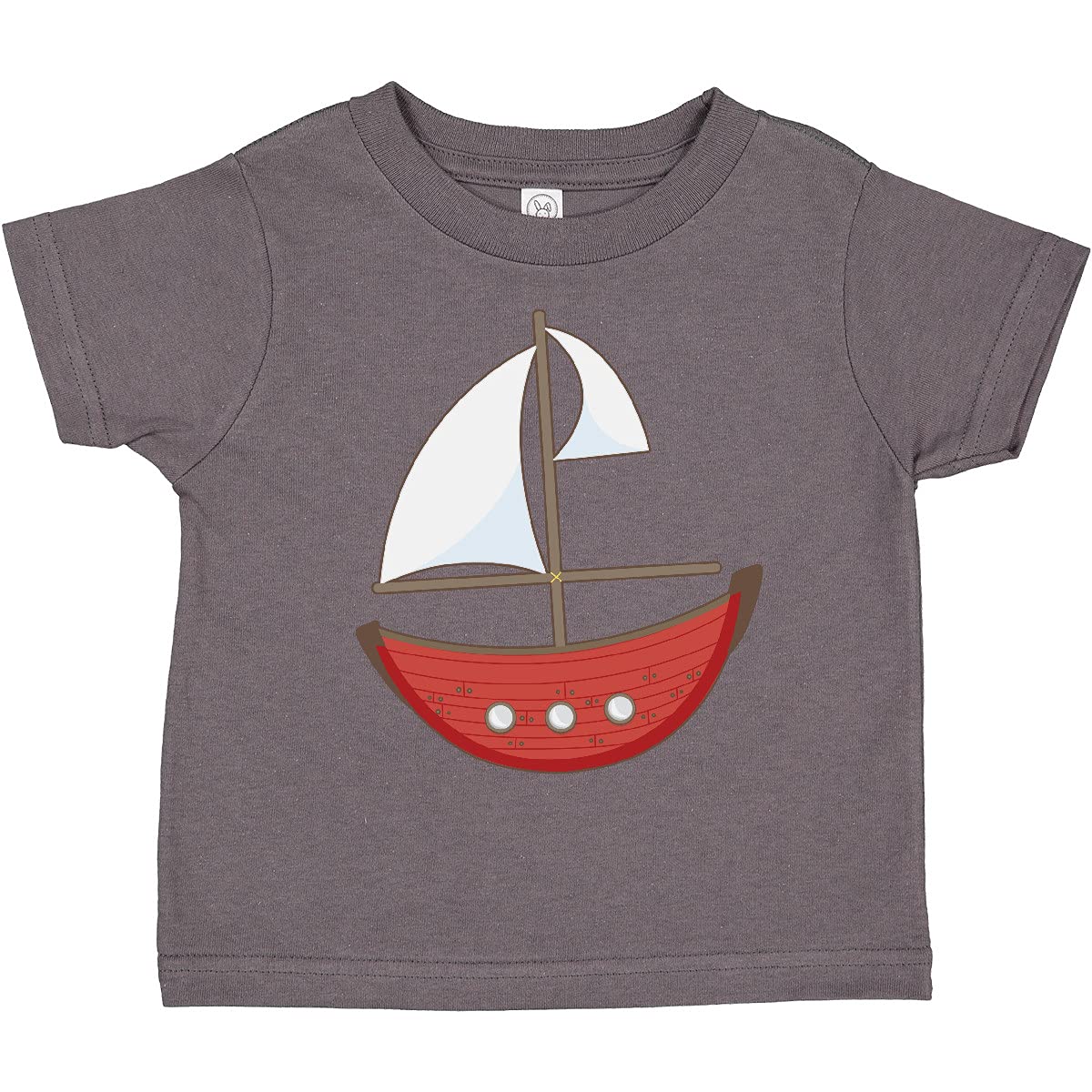 Inktastic Red Sailboat Toddler T-Shirt - Cute Nautical Themed Cotton Tee for Boys & Girls - Perfect for Beach Outings, Summer Playdates & Family Vacations