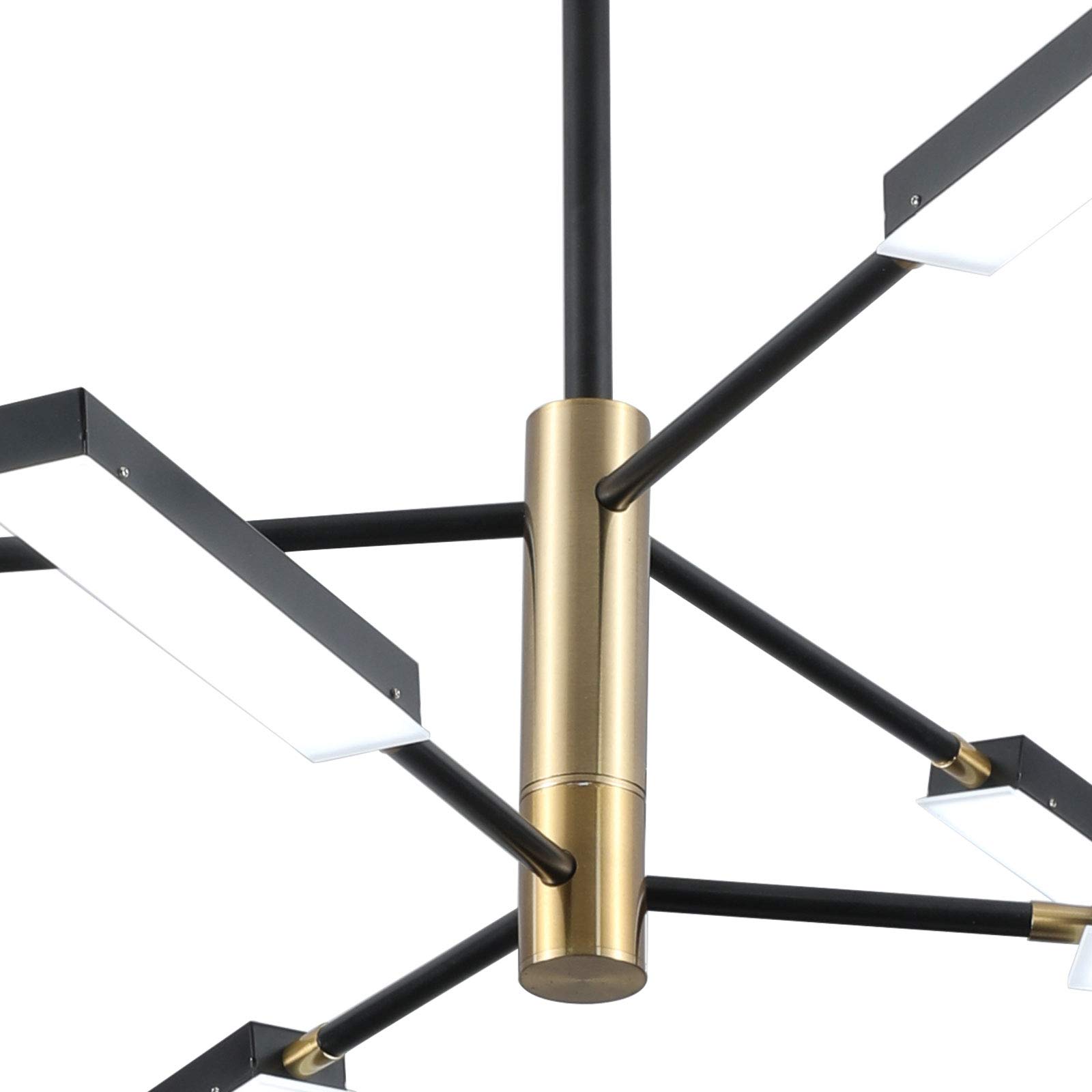 Modern LED Chandelier - 6-Light Sputnik Pendant for Bedroom & Living Room