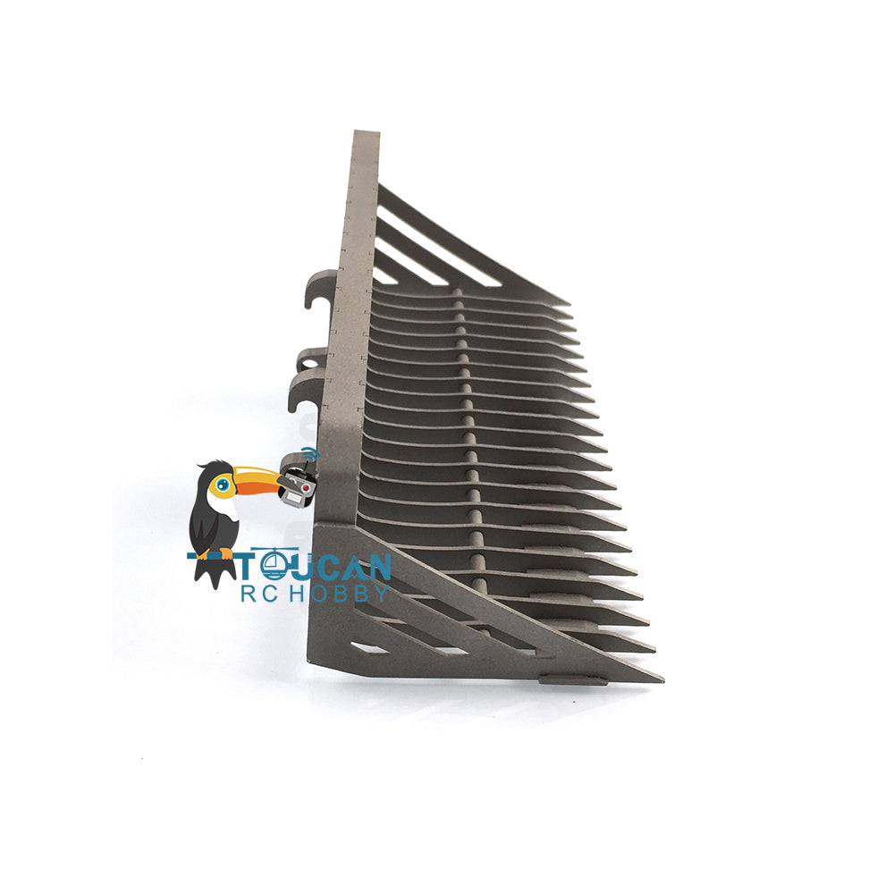 1/14 RC Hydraulic Skid Steer Loader Metal Fork Sieve Bucket Gripper Ripper Blade Shovel Hay Clamp Sweeper Attachments for Aoue LT5H - Perfect for Construction, Farming & Landscaping Projects