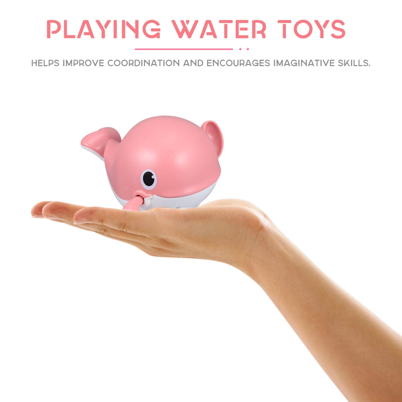 WESIEVYA 3-Piece Cartoon Bath Toys Set - Fun Water Play Toys for Kids, Safe Plastic Material - Perfect for Bathtime, Pool Parties & Sensory Play