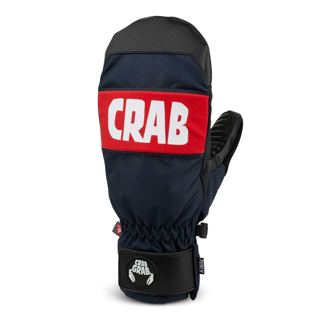 Crab Grab 23/24 Punch Mitt - Navy/Red Snowboard Gloves for Cold Weather & Winter Sports | Perfect for Snowboarding, Skiing & Outdoor Activities