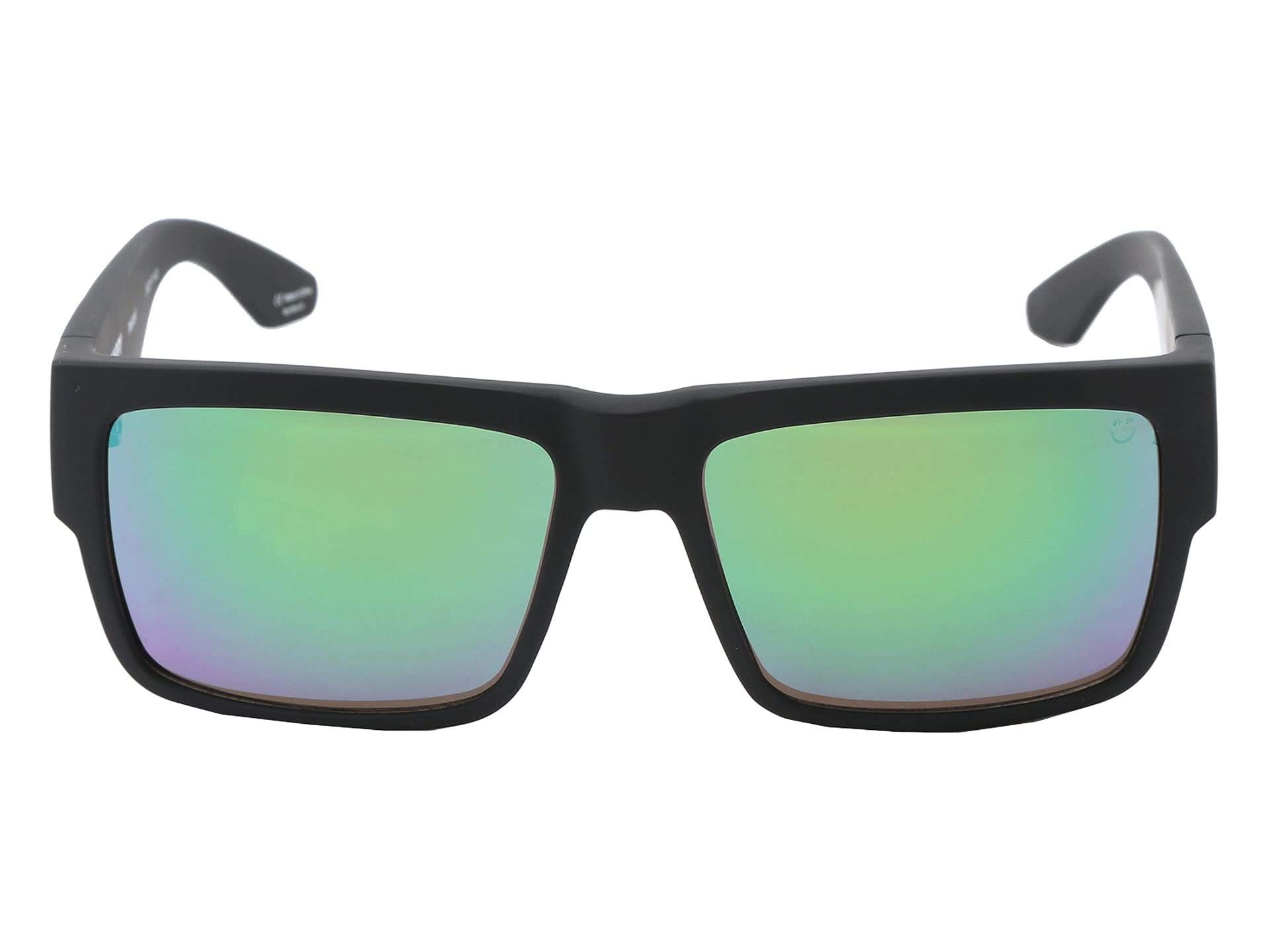 Spyra Matte Black & Bronze Polarized Sunglasses with Green Lenses - UV Protection for Outdoor Sports & Driving