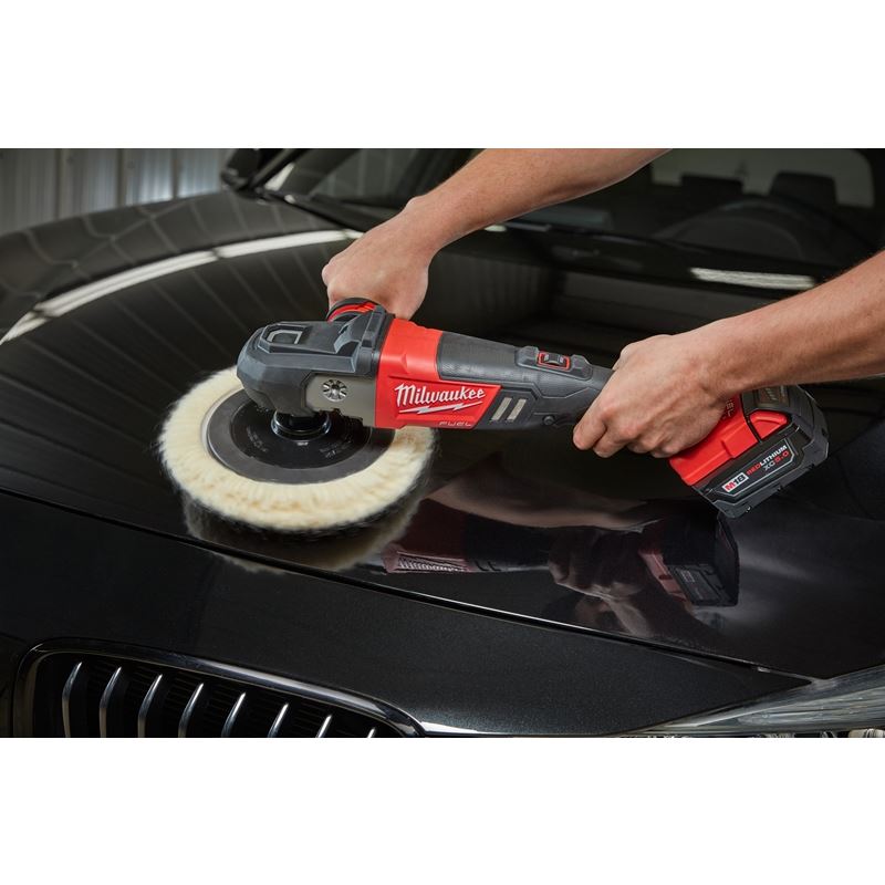 M18 FUEL 18V Brushless Cordless Variable Speed Polisher - 7 Inch, Tool Only (Ideal for Car Detailing, Metal Polishing & Wood Finishing)