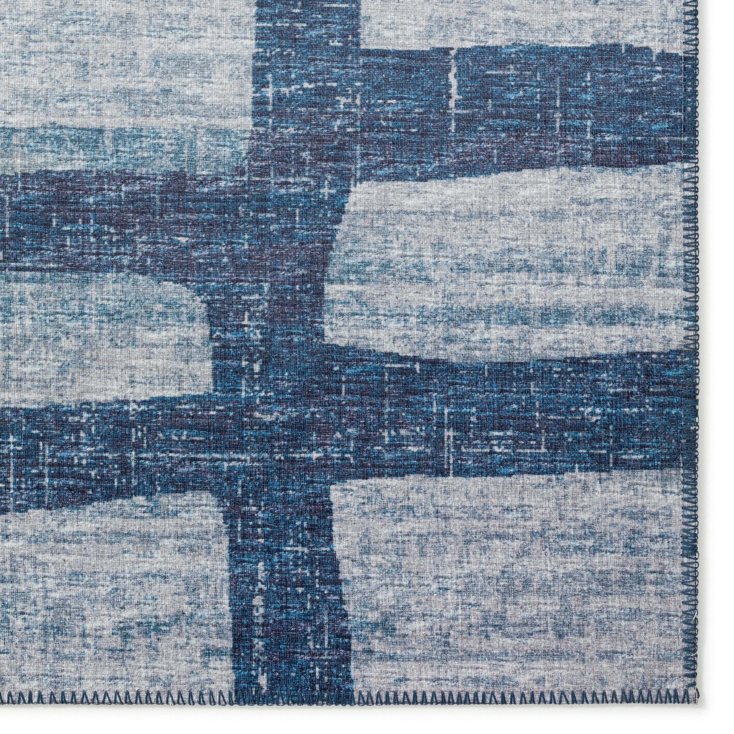 Addison Rugs Yuma AYU34 Blue 8' x 8' Square Area Rug - Soft Plush Living Room Carpet for Bedroom, Dining Room & Home Decor