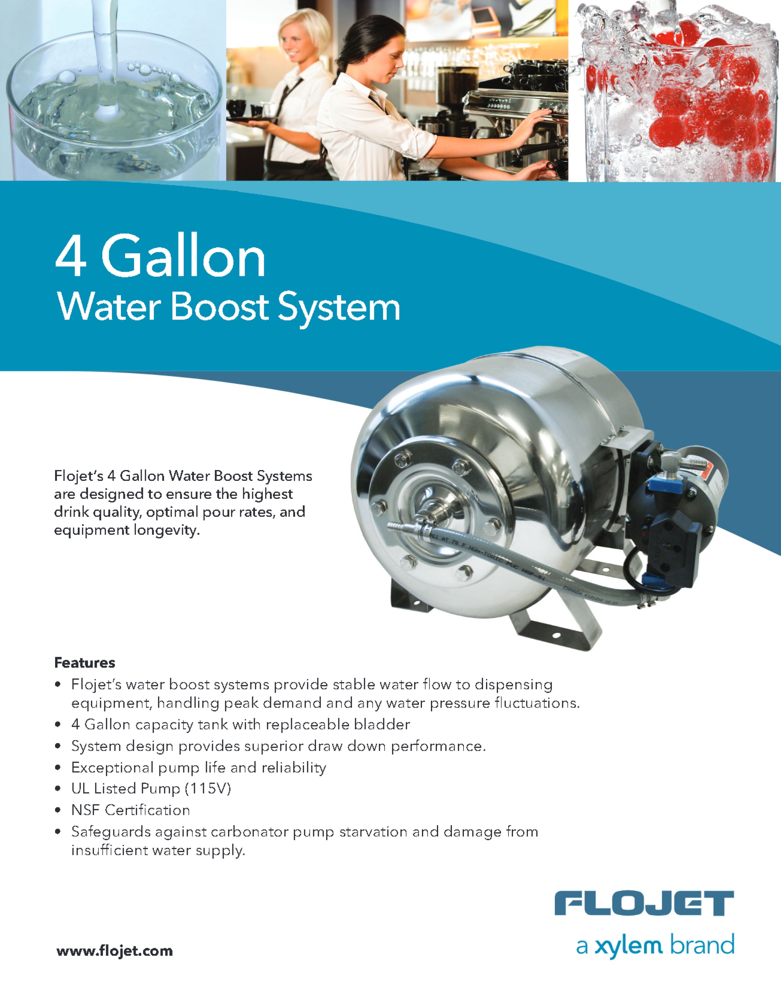 FLO JET 2 & 4.4 Gallon Water Booster Pump System for RV, Boat & Home Use - High Pressure Water Flow - Free Shipping USA