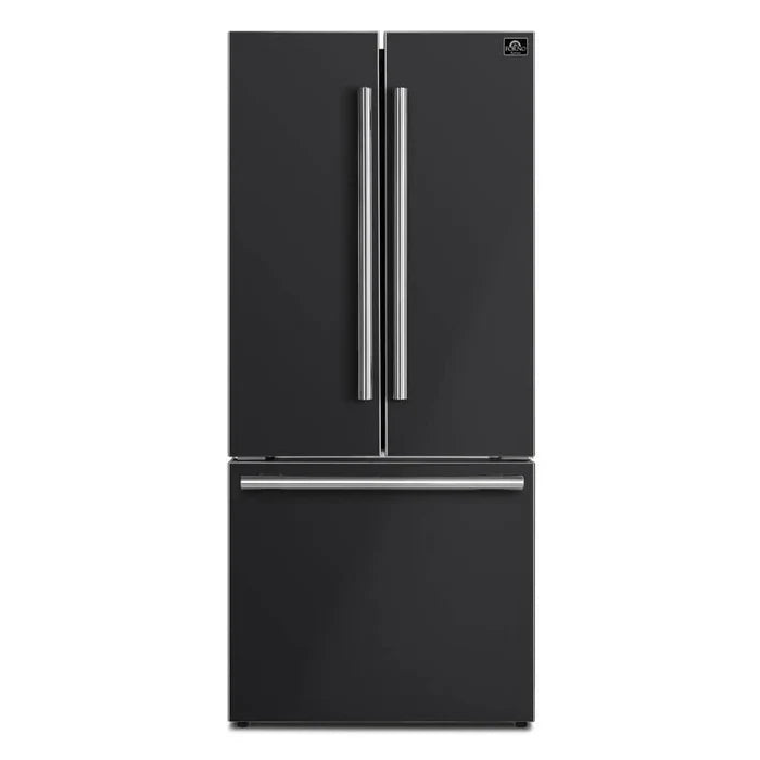 Forno Espresso Gallipoli 30 Inch 17.5 cu. ft. French Door Refrigerator with Ice Maker - Stainless Steel FFFFD1974 - Perfect for Modern Kitchens & Entertaining