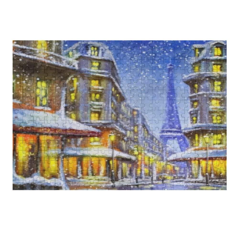 300 Piece Winter City Jigsaw Puzzle for Adults, Teens & Kids - Beautiful Oil Painting Art, Creative Gift & Fun Family Game - Perfect for Relaxation, Home Decor & Holiday Activities
