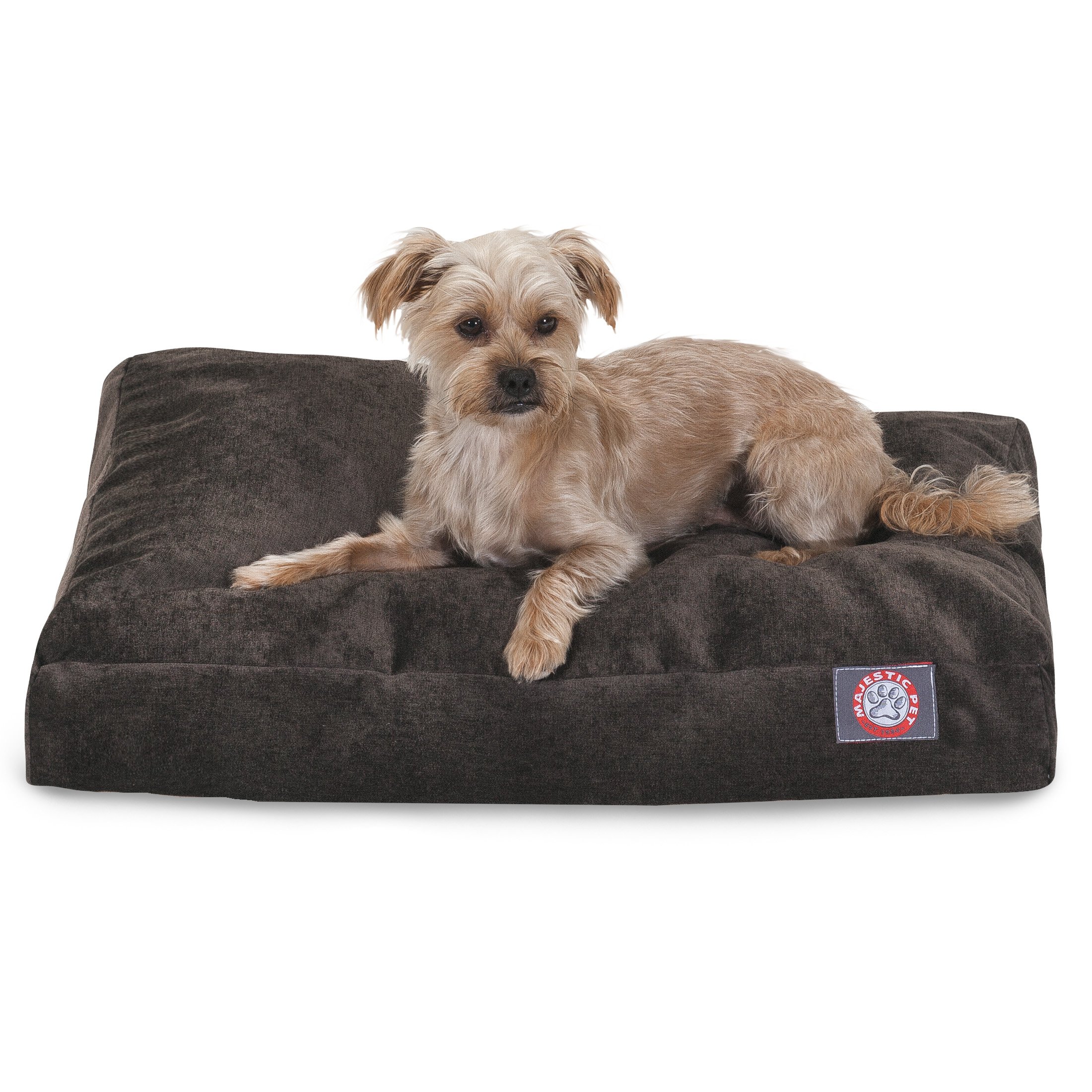 Majestic Pet Villa Rectangle Washable Dog Bed - Non-Slip Comfortable Crate Bed with Removable Cover for Medium Dogs - Soft Polyester Fiber Kennel Bed for Sleeping & Lounging - Perfect for Home, Office, or Travel Use (Storm Color)