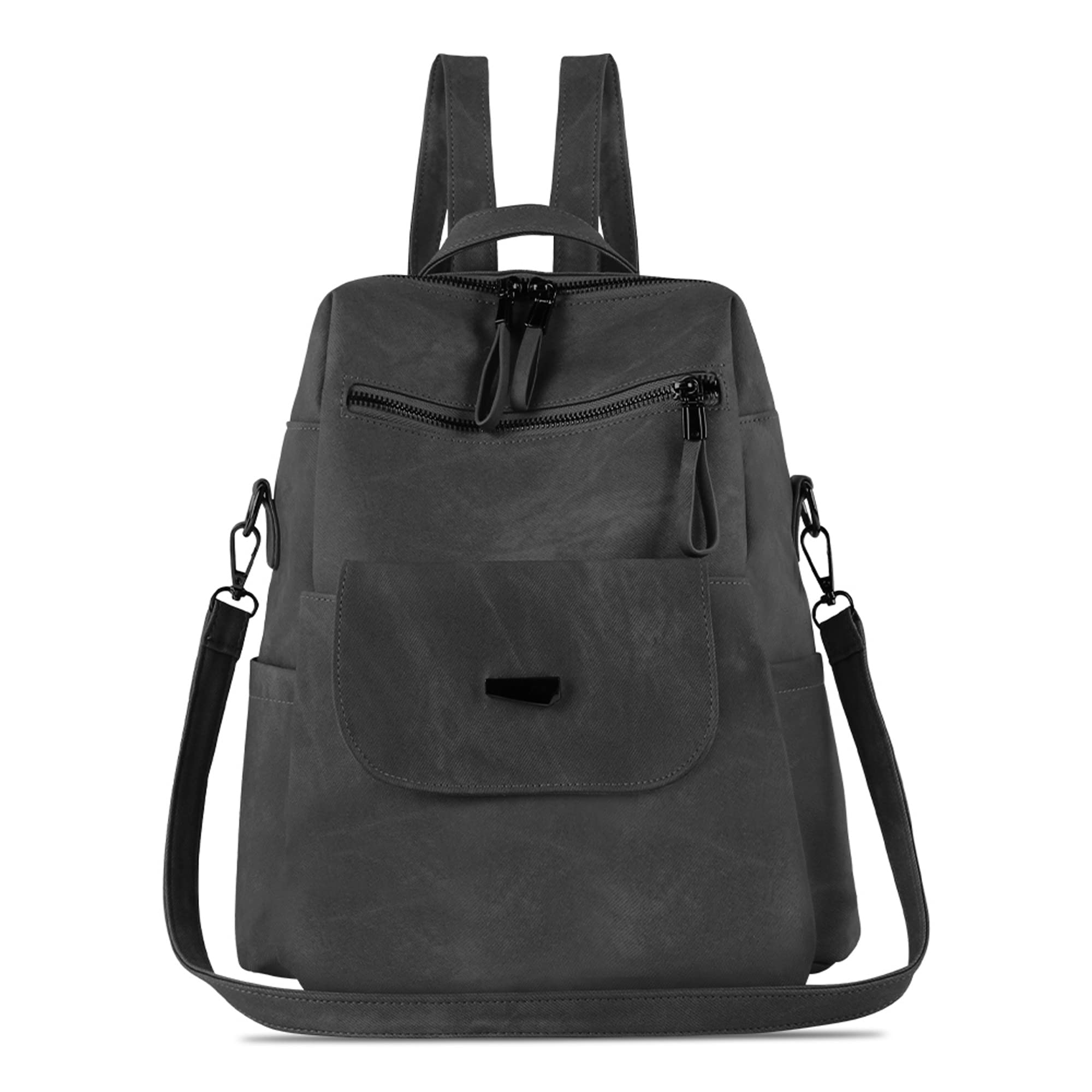 ROOSALANCE Women's Leather Backpack Purse - Small Waterproof Anti-Theft Shoulder Bag Handbag for Daily Use, Travel & Work