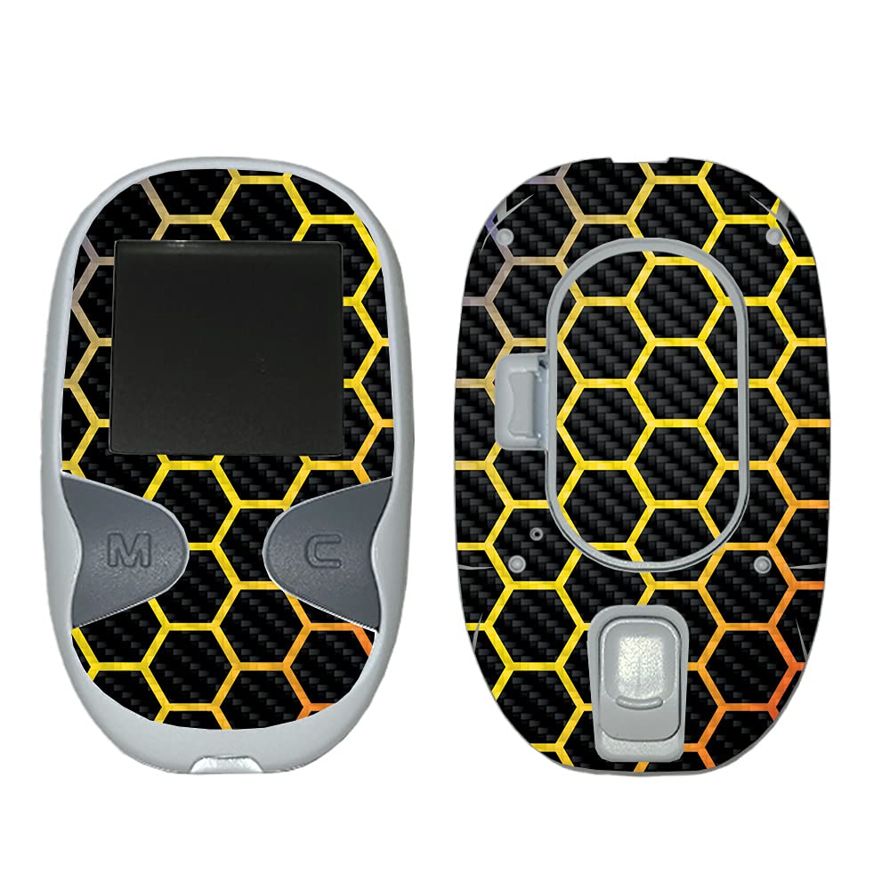 Premium Carbon Fiber Skin for Care Touch Glucose Meter - Honeycomb Design | Durable, Protective Cover | Easy Application | Made in USA | Perfect for Diabetes Management & Travel Protection