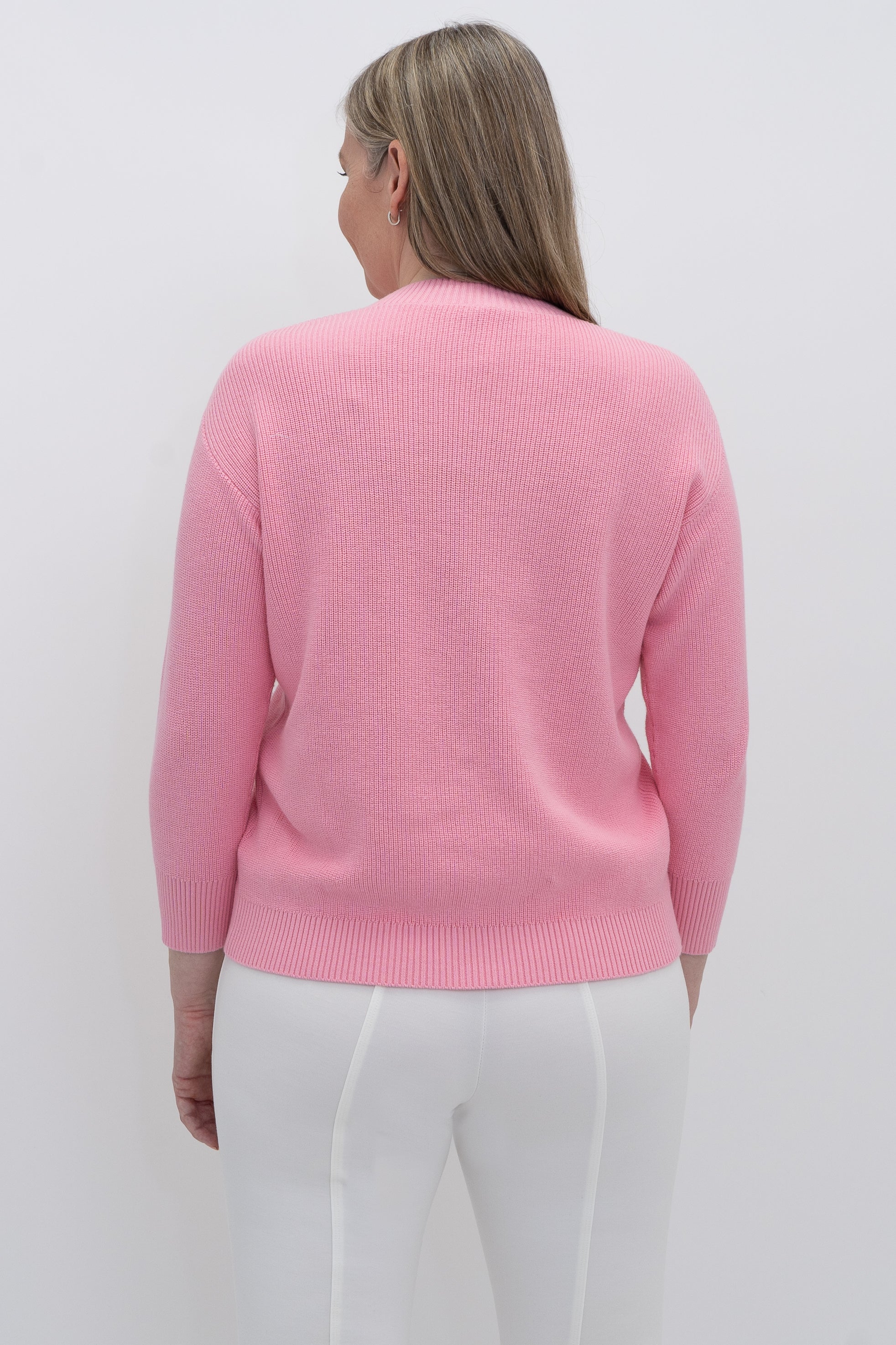 Brooklyn Sweater for Women - Soft Pink Cotton Knit Pullover | Cozy Casual Wear for Fall & Winter | Perfect for Office, Dates & Weekend Outings