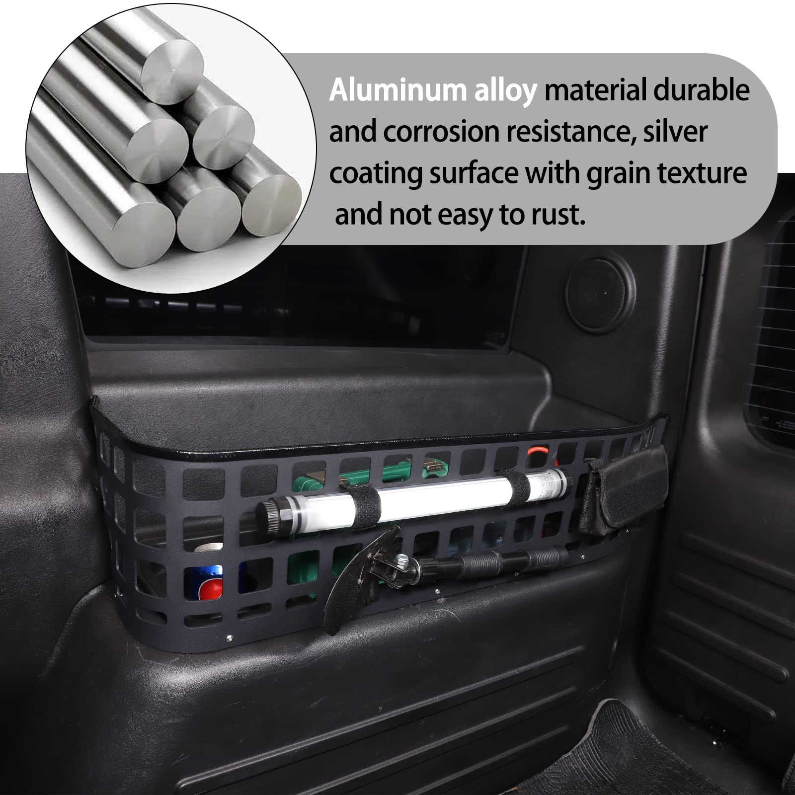 Hummer H2 2003-2007 Trunk Organizer - Right Side Storage Panel Bracket Accessory | Car Trunk Storage Solution for Camping, Road Trips & Outdoor Adventures