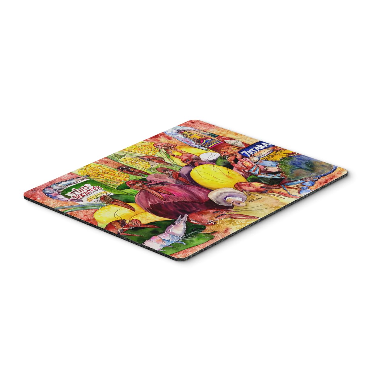 Caroline's Treasures 8698MP Washable Large Mouse Pad - Crawfish with Spices and Corn Design for Home, Office, Gaming & Computer Use | Heat-Resistant Hot Pad & Trivet | Perfect for Cooking Enthusiasts & Cajun Decor