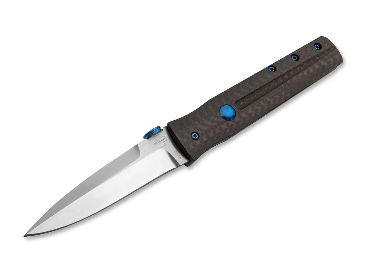 BÖKER PLUS IcePick Folding Pocket Knife - Carbon Fiber Handle, VG-10 Stainless Steel Blade, Anodized Hardware - EDC Tactical Knife for Outdoor Camping, Hiking & Survival Gear - Designed by Chuck Gedraitis