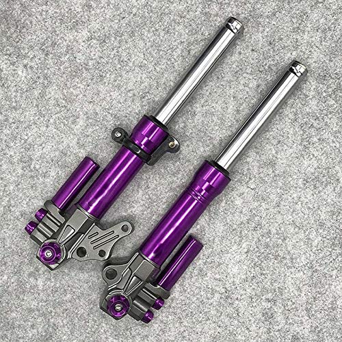 High-Performance Hydraulic Front Shock Absorbers for YAMAHA Force GY6 RSZ Motorcycles - 2-Piece Suspension Spring Scooter Fork Kit (Purple) - Perfect for Off-Road Adventures & Urban Commuting