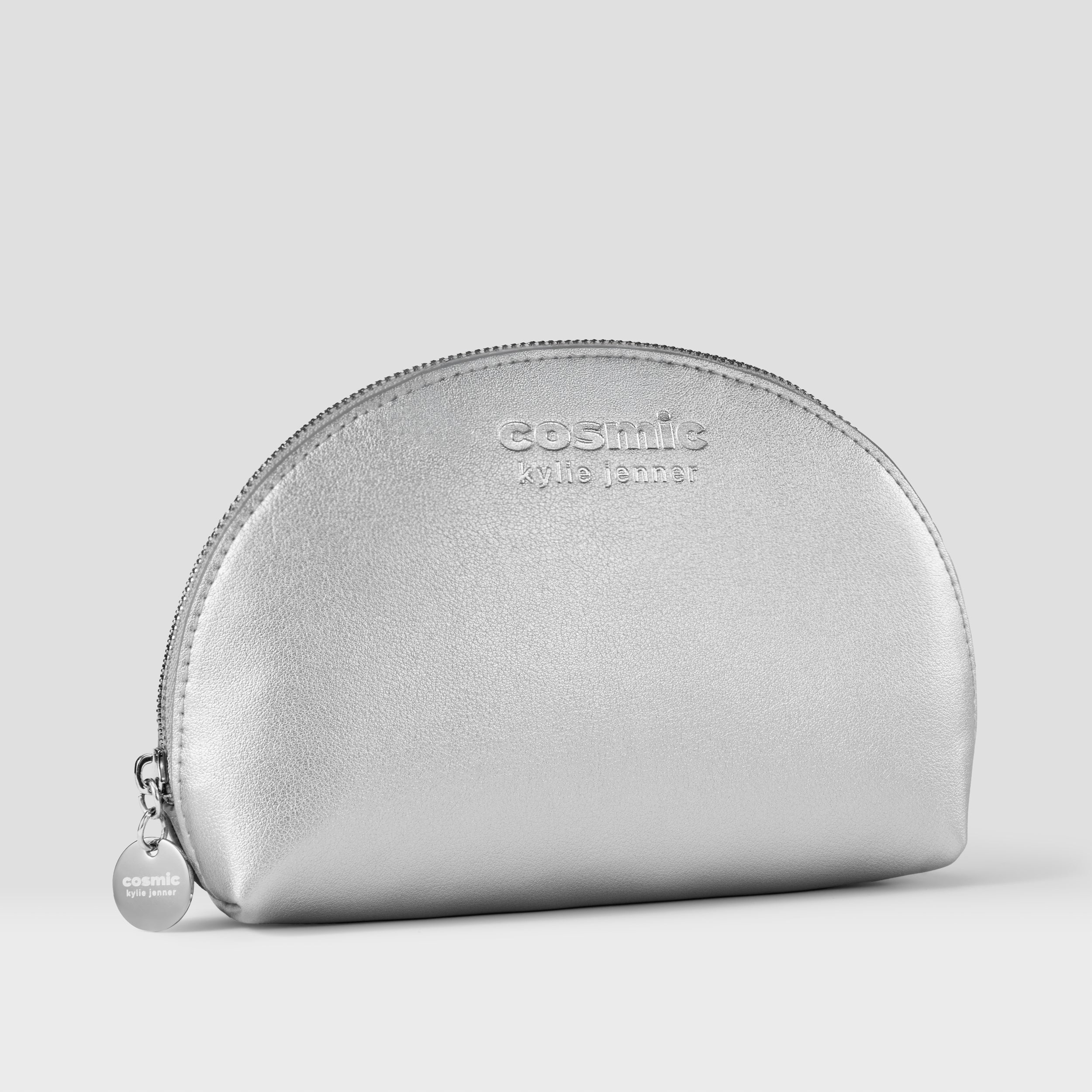 Cosmic Silver Makeup Bag - Waterproof Travel Cosmetic Case for Women | Perfect for Travel, Gym & Everyday Use