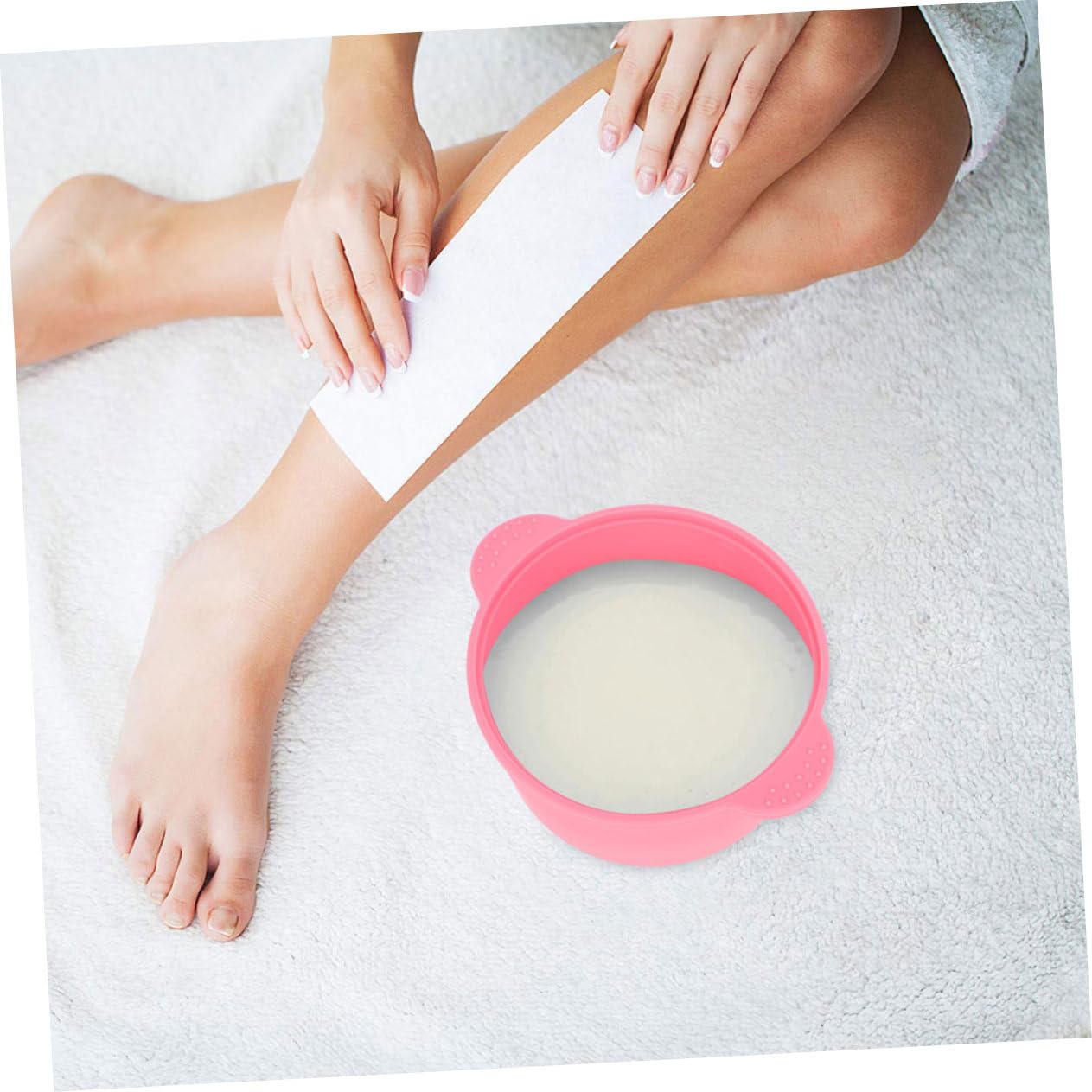 NOLITOY 3-Piece Depilatory Wax Kit - Silicone Wax Melting Bowls with Utensils for Hair Removal, At-Home Waxing, Salon Use - Perfect for Face, Legs, Bikini & Body Waxing
