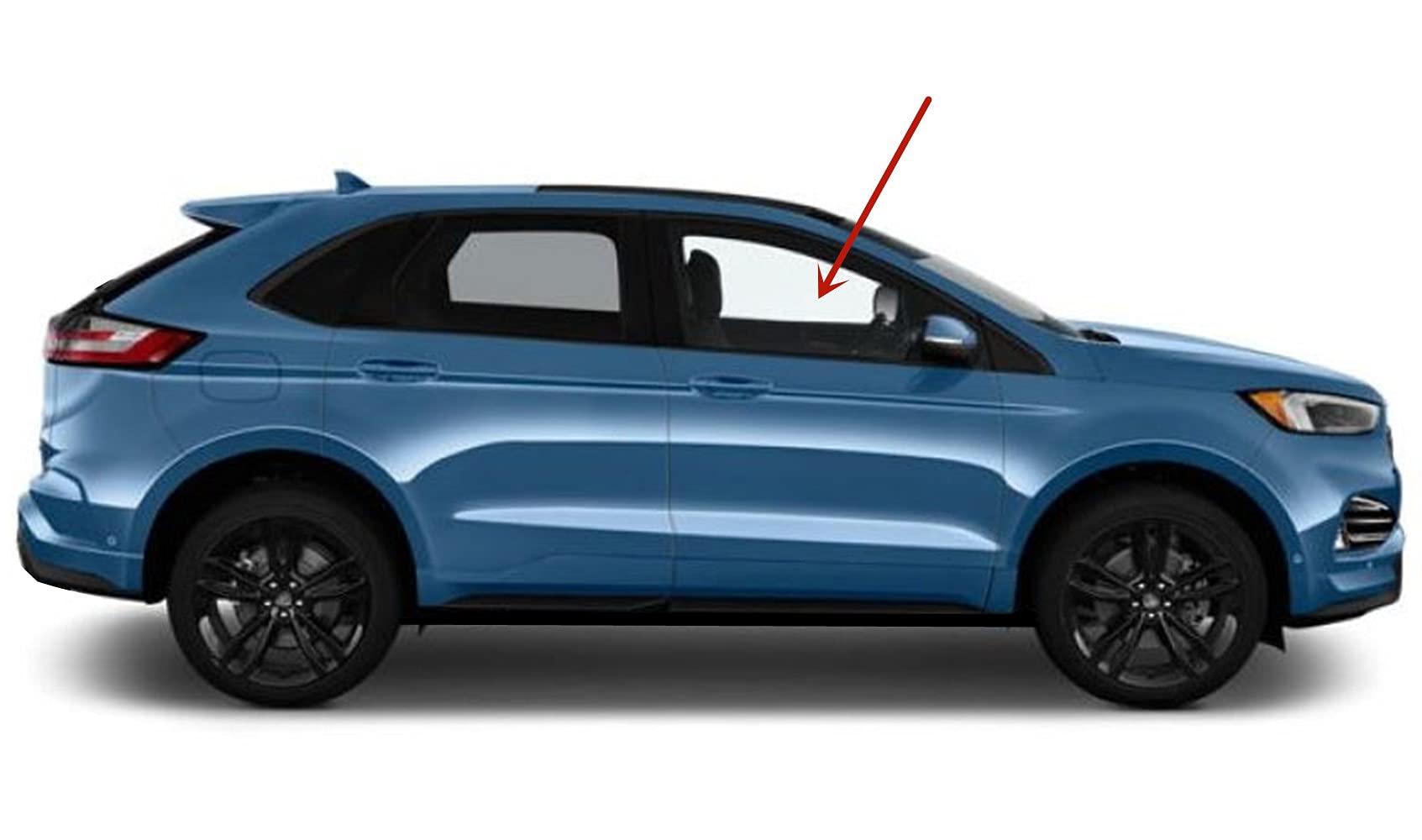 2015-2024 Ford Edge Passenger Side Front Door Window Glass Replacement - Laminated Safety Glass - Perfect for Auto Repair & DIY Installation