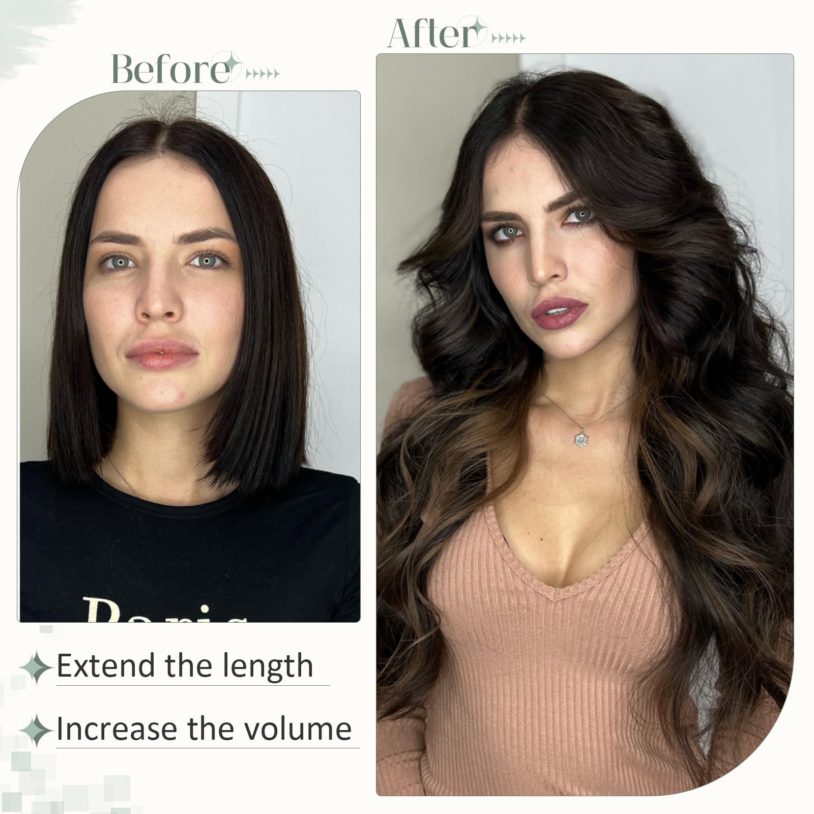 40pcs 100g Tape in Hair Extensions 100% Remy Human Hair - Balayage Medium Brown #04, Seamless Skin Weft, 22 Inch Curly Wavy Extensions for Volume & Length | Perfect for Parties, Weddings & Daily Styling