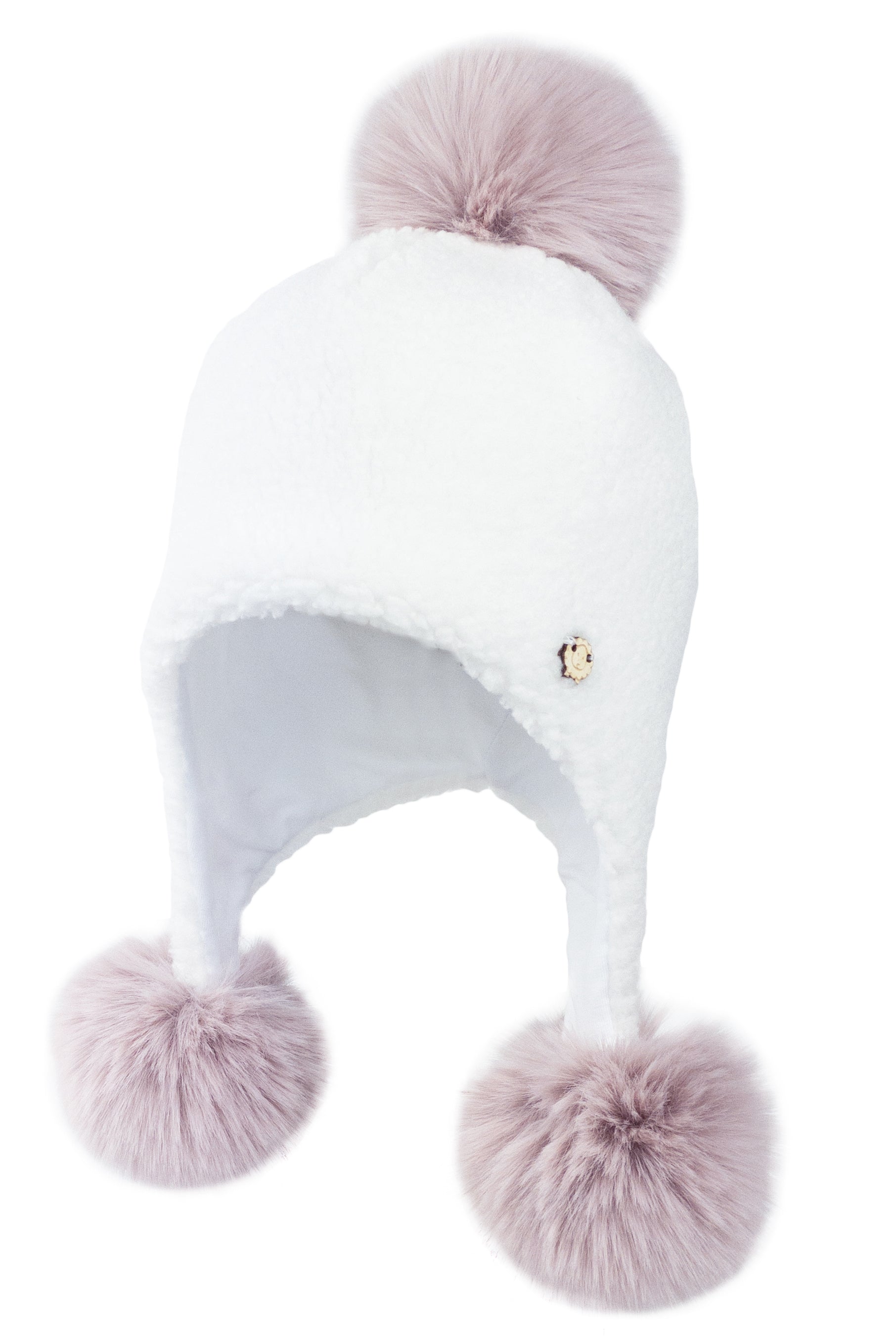 Borg Triple Faux Fur Pom Pom Winter Hat for Women - Soft Warm Knit Beanie with Faux Fur Balls - Perfect for Cold Weather, Snow Days & Outdoor Activities